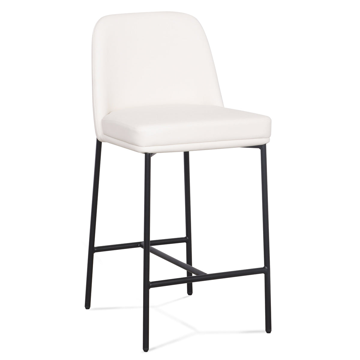 TOV Furniture Sydney Cream Performance Vegan Leather Counter Stool Set of 2