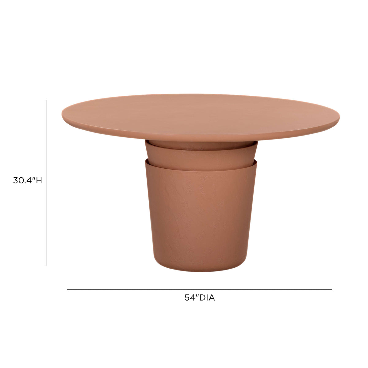 TOV Furniture Margot Terracotta Round Indoor/Outdoor Dining Table
