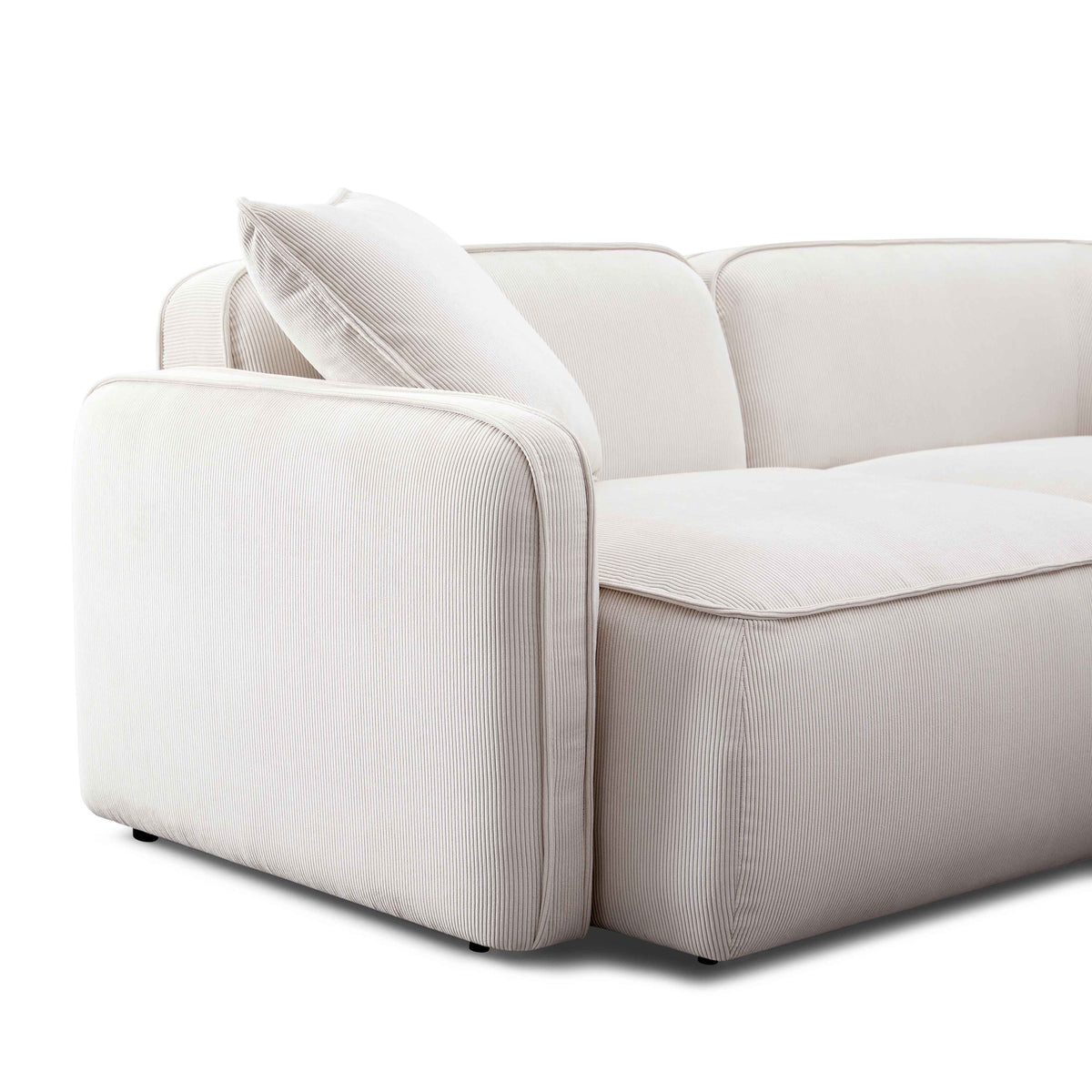 TOV Furniture Travie White Sand Modular Loveseat
