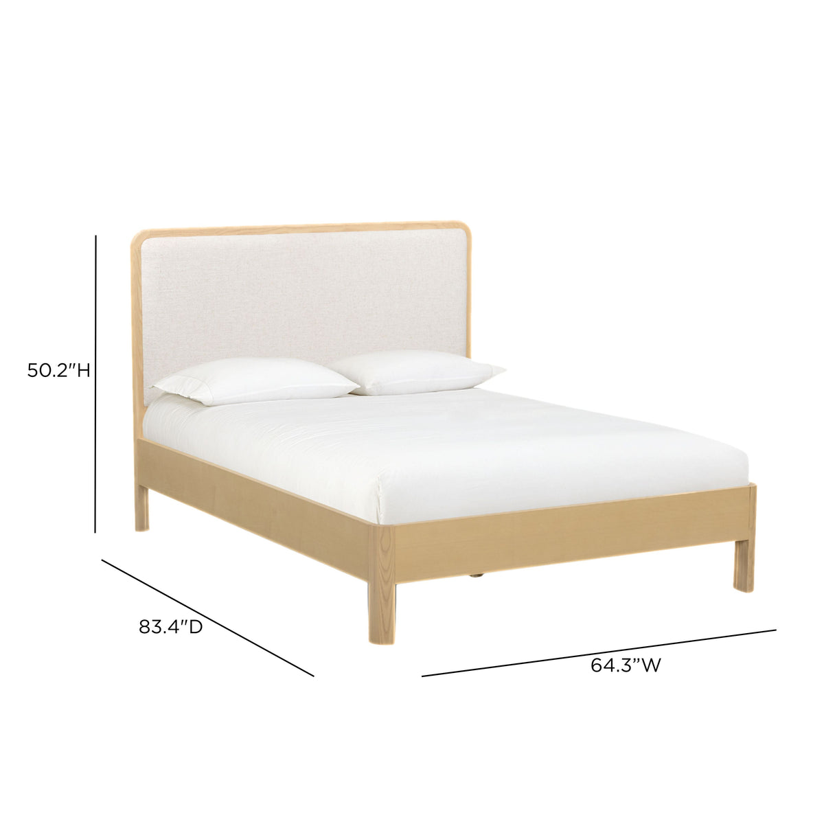TOV Furniture Rafaelle Natural Solid Ash Bed
