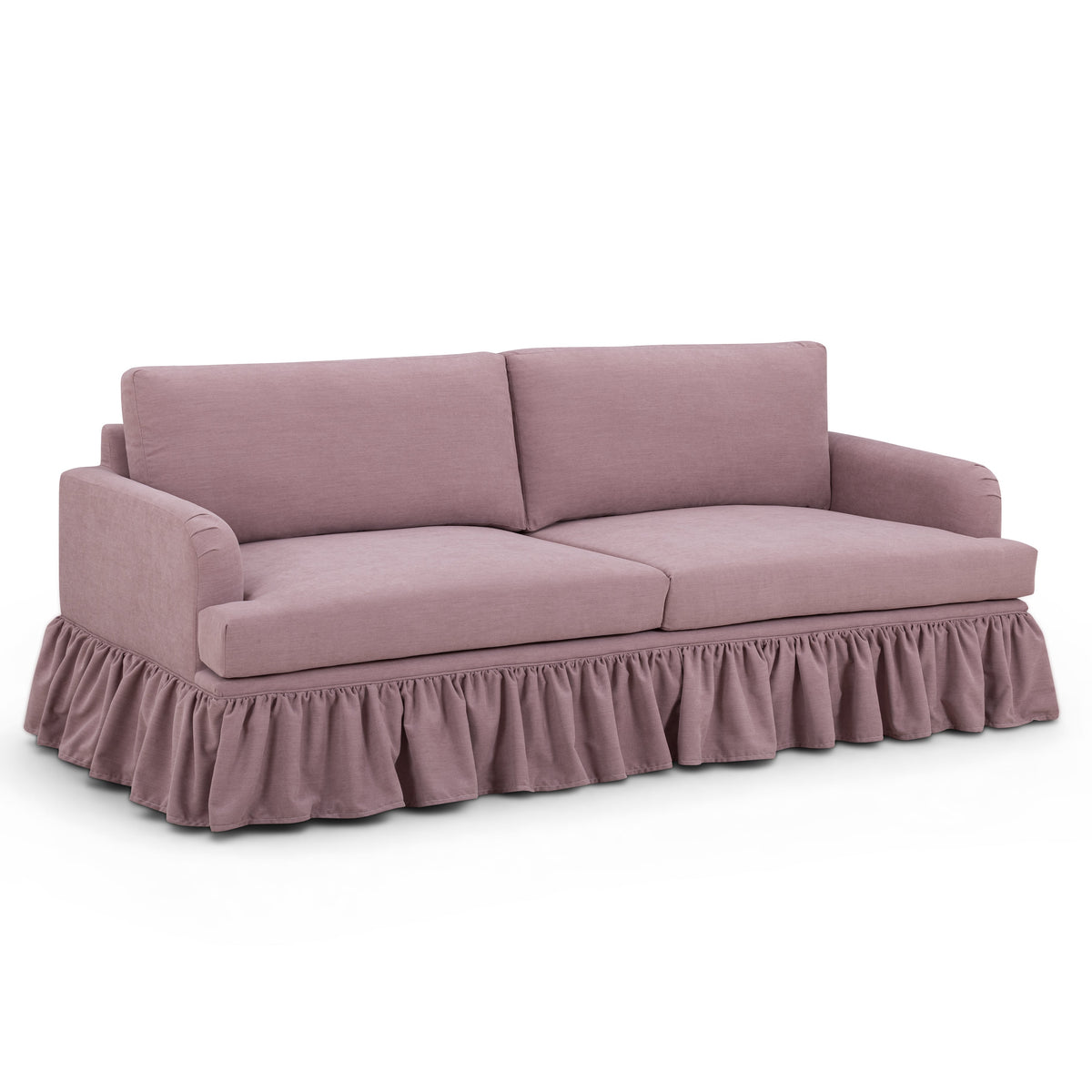 TOV Furniture Gertrude Mauve 90in Sofa in mauve upcycled fabric, primary product view