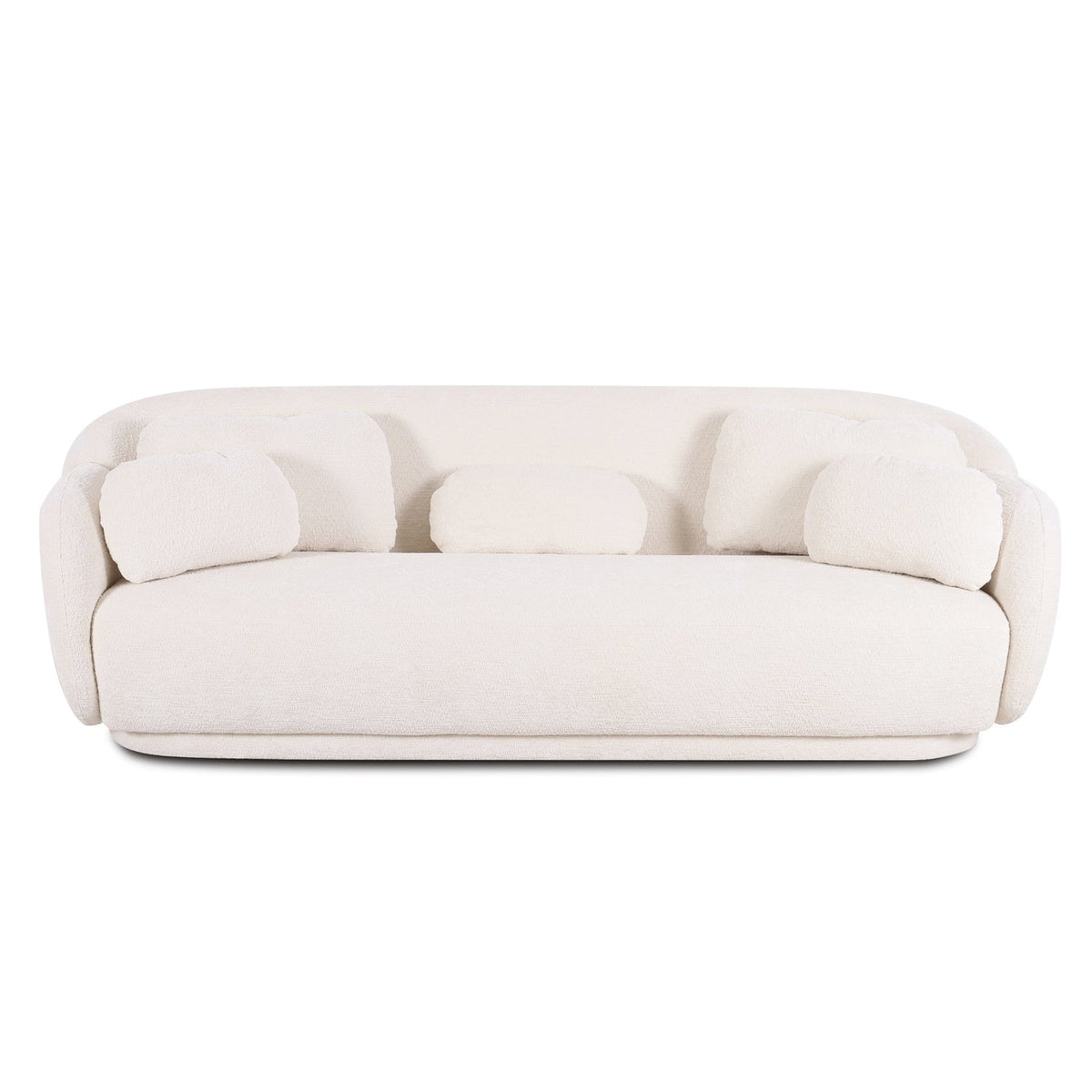 TOV Furniture Misty Off White 90in Sofa in off-white woven fabric, primary product view