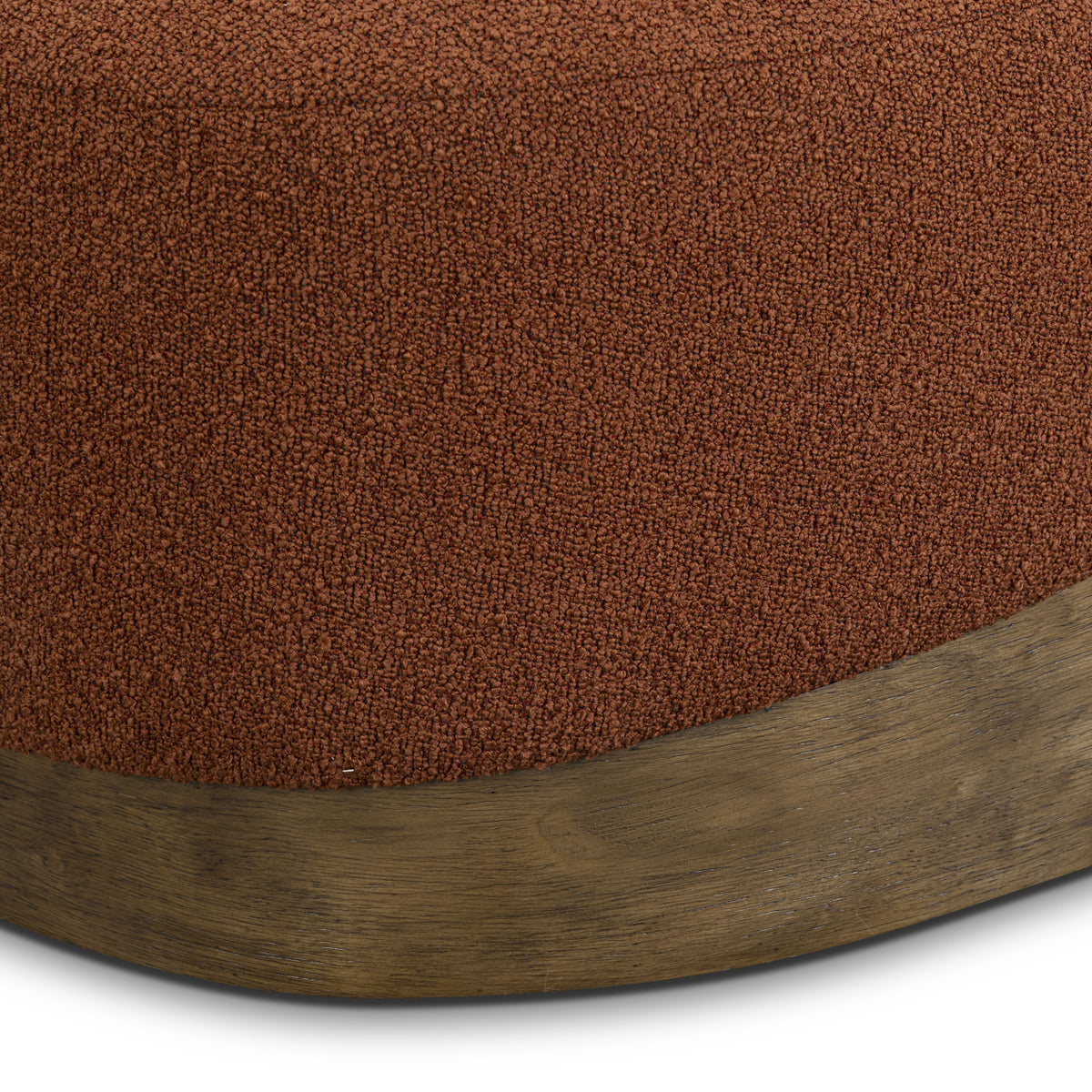TOV Furniture Domina Autumn Red Boucle Ottoman