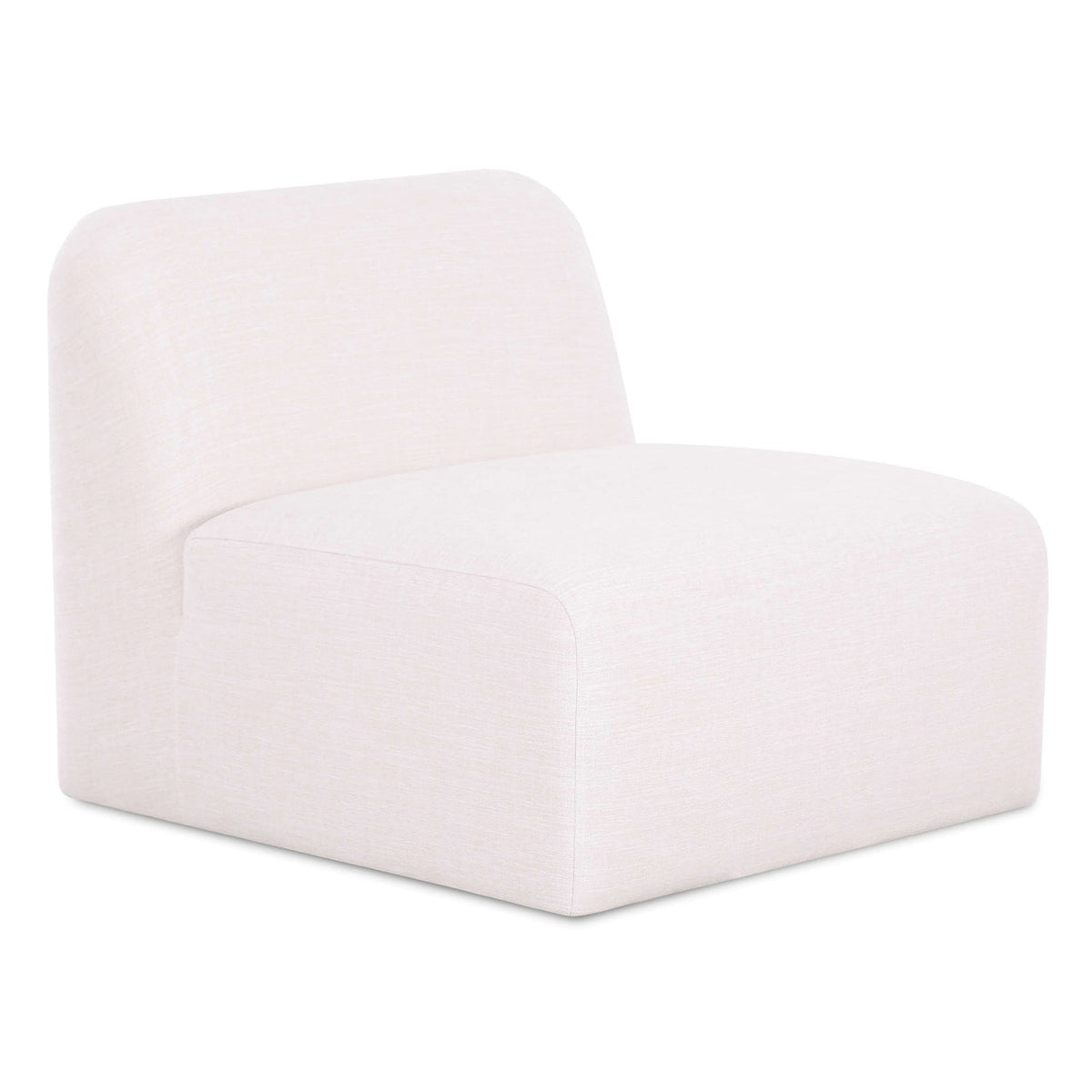 TOV Furniture Gorge Cream Modular Armless Chair in Cream Linen, primary product view