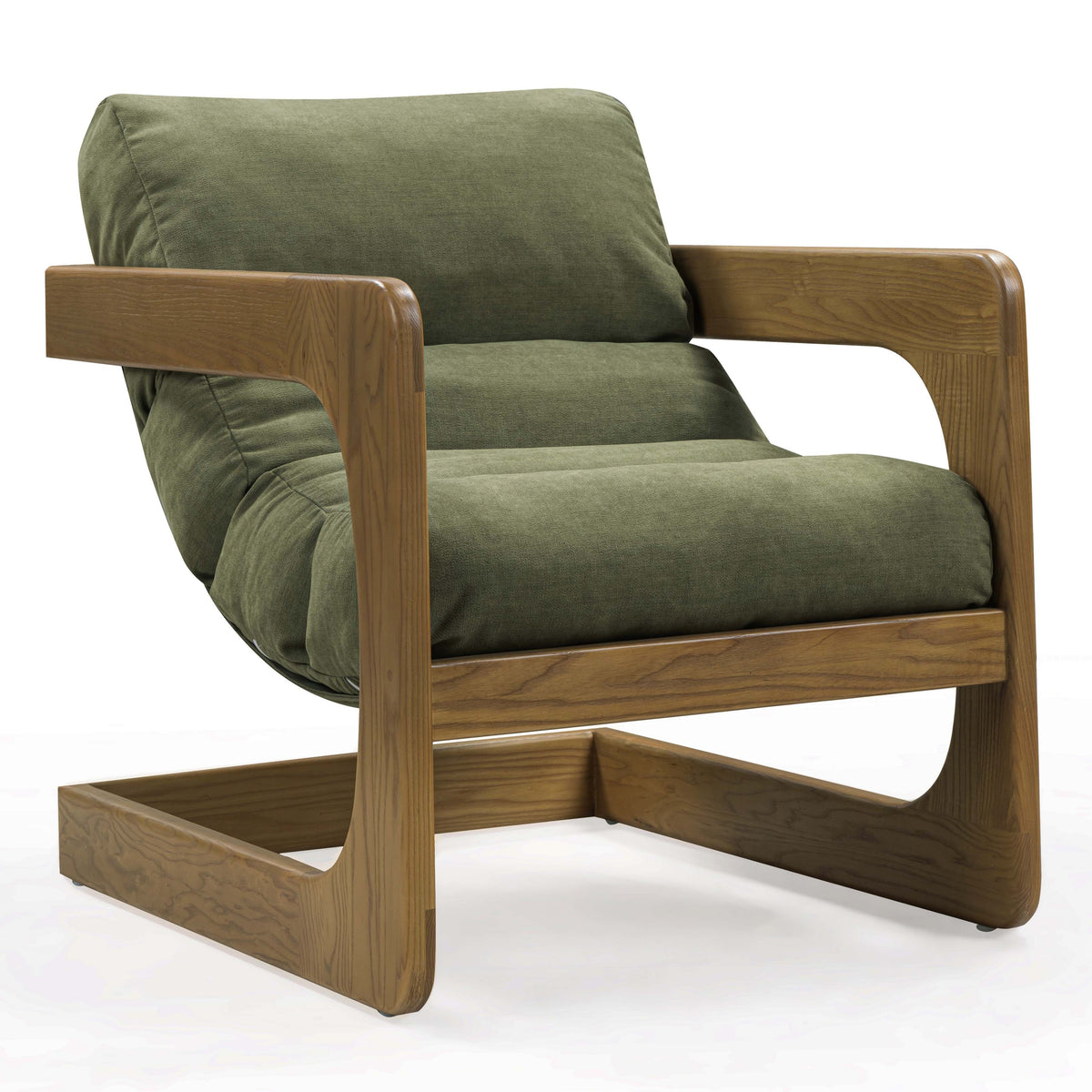 TOV Furniture Palma Accent Chair in green recycled fabric, primary product view