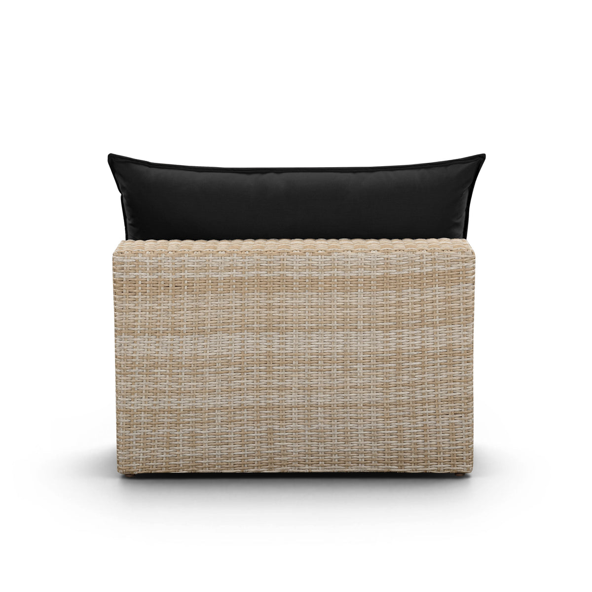 TOV Furniture Cali Black Performance Wicker Outdoor Armless Chair