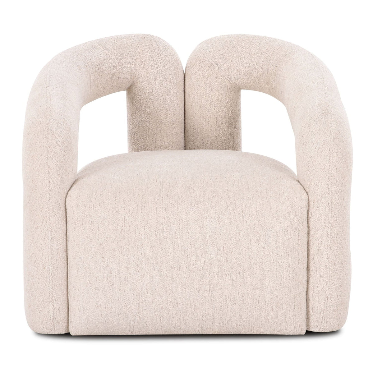 TOV Furniture Jenn Cream Accent Chair in cream boucle, primary product view