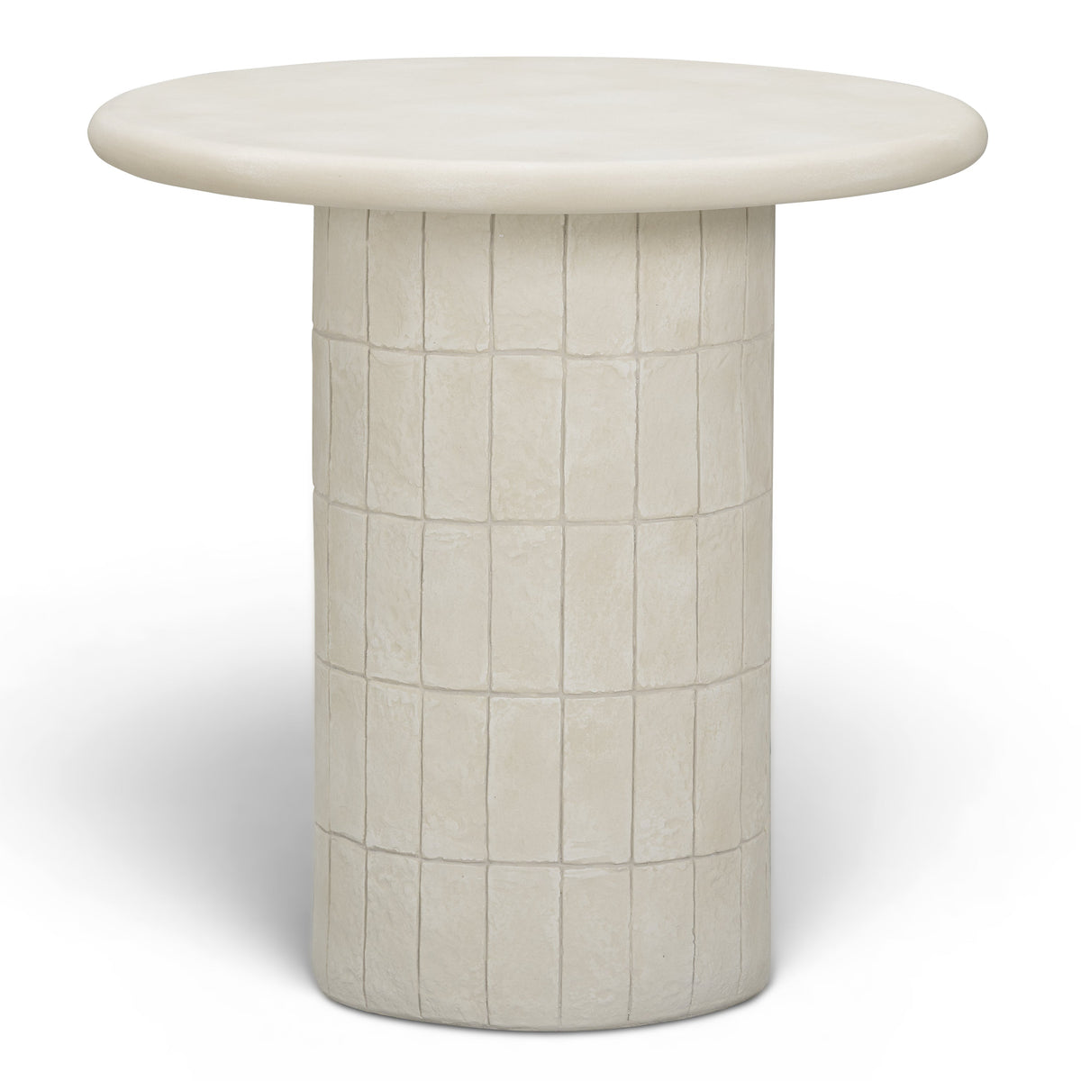 TOV Furniture Fafo Beige Concrete Indoor/Outdoor Side Table