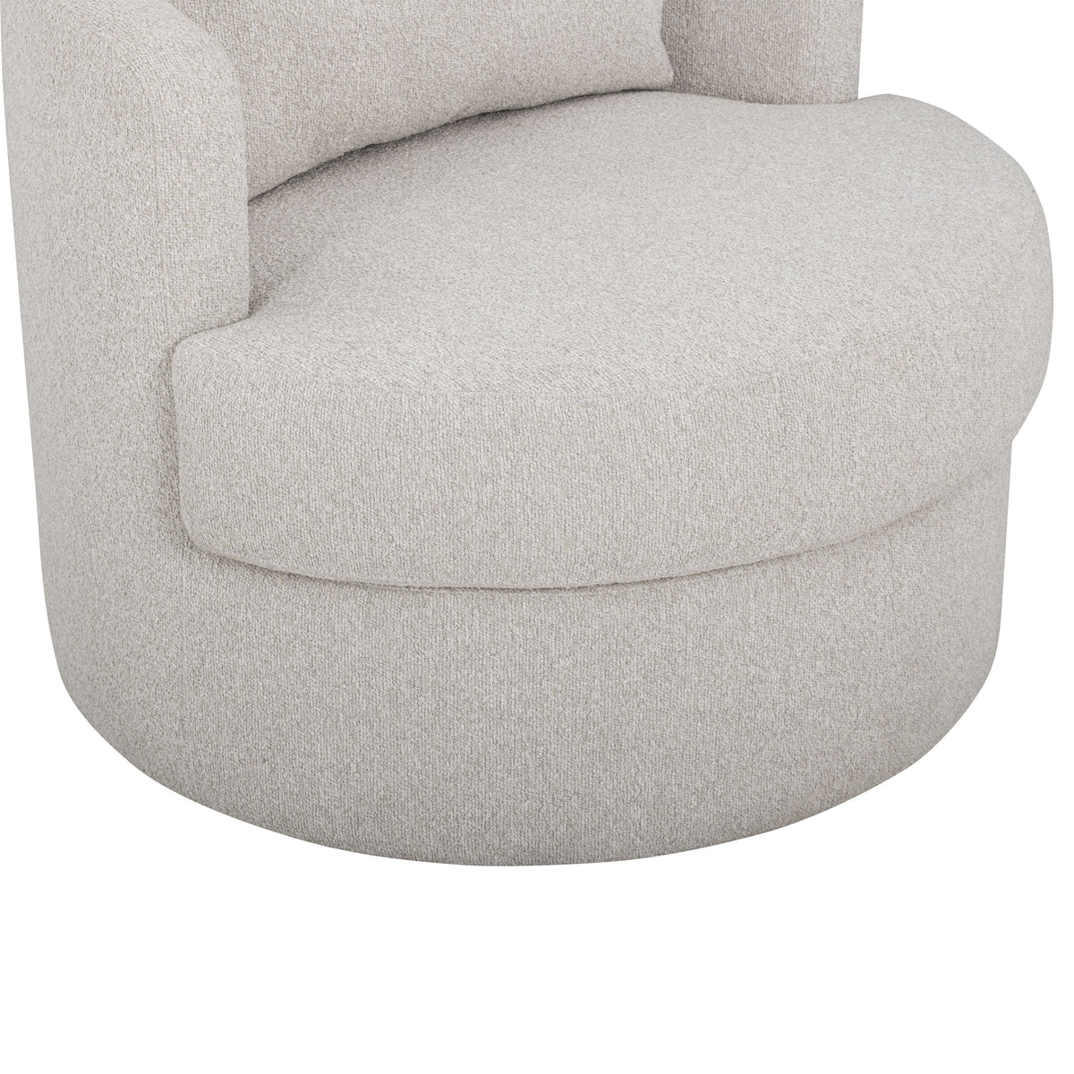 TOV Furniture Silvi Off White Performance Boucle Swivel Chair