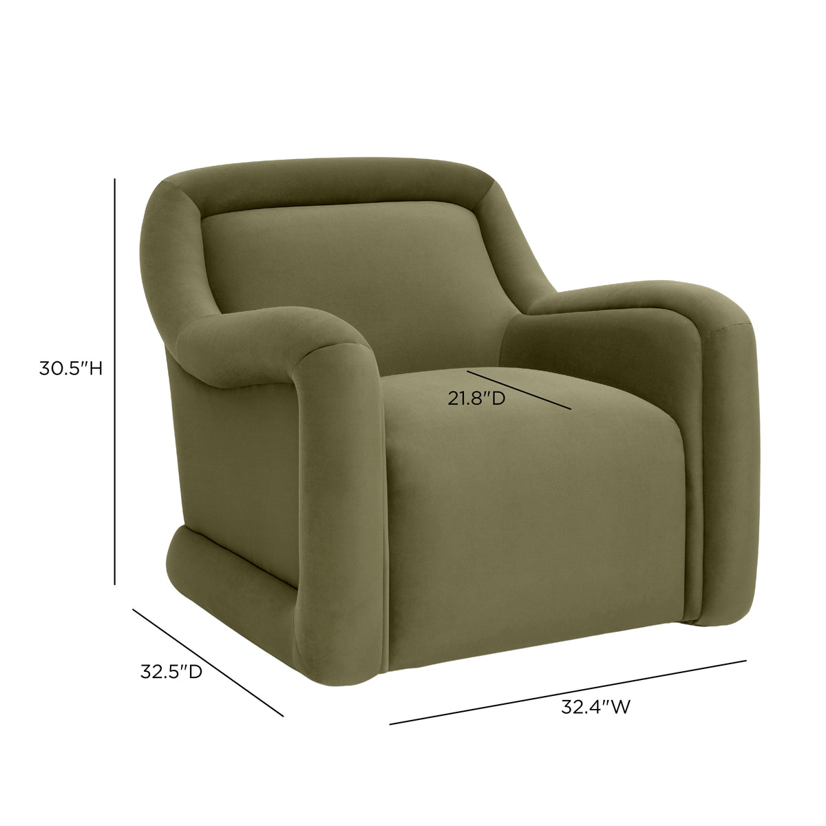 TOV Furniture Charli Green Performance Swivel Chair