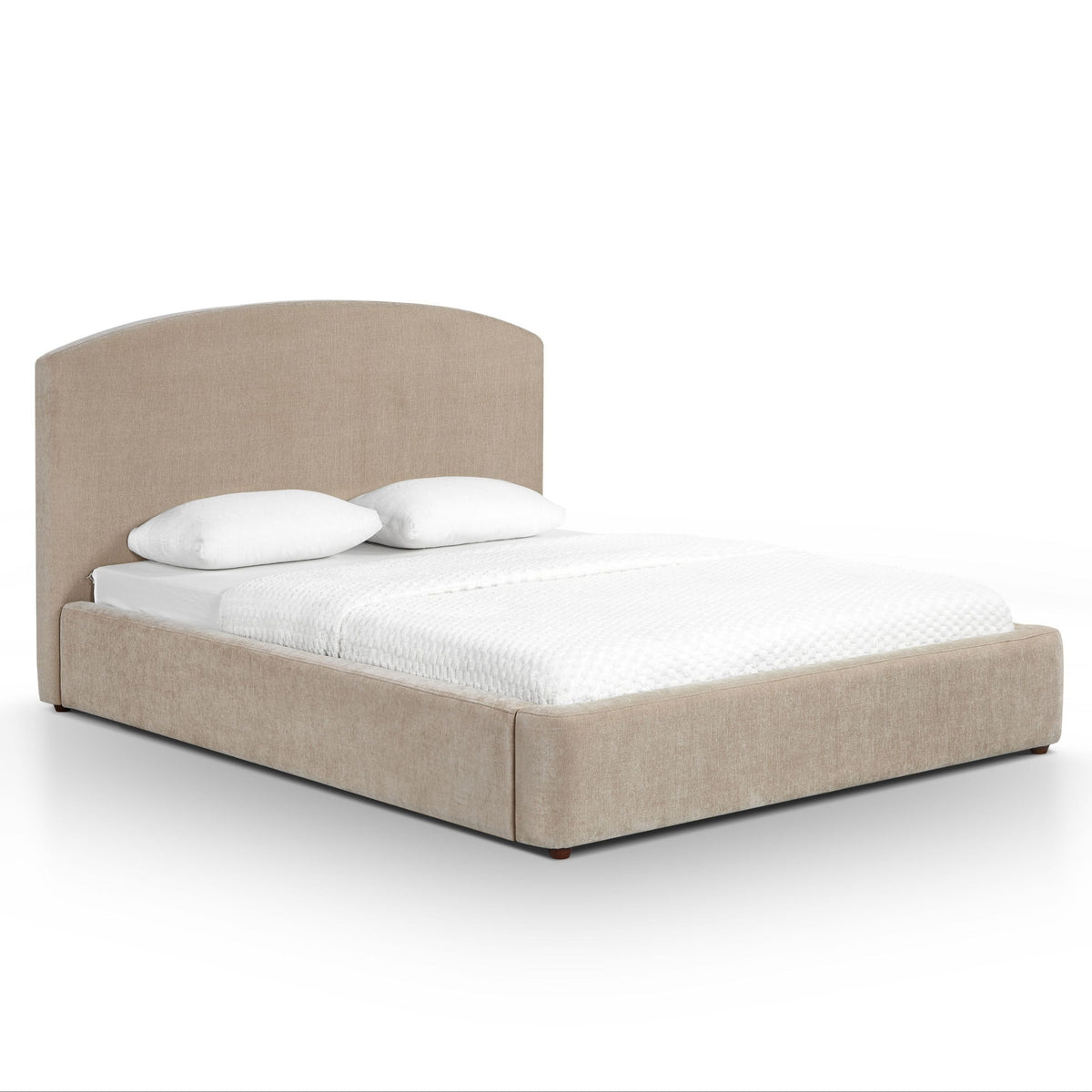 TOV Furniture Leah Taupe Performance Chenille Bed in taupe chenille, primary product view
