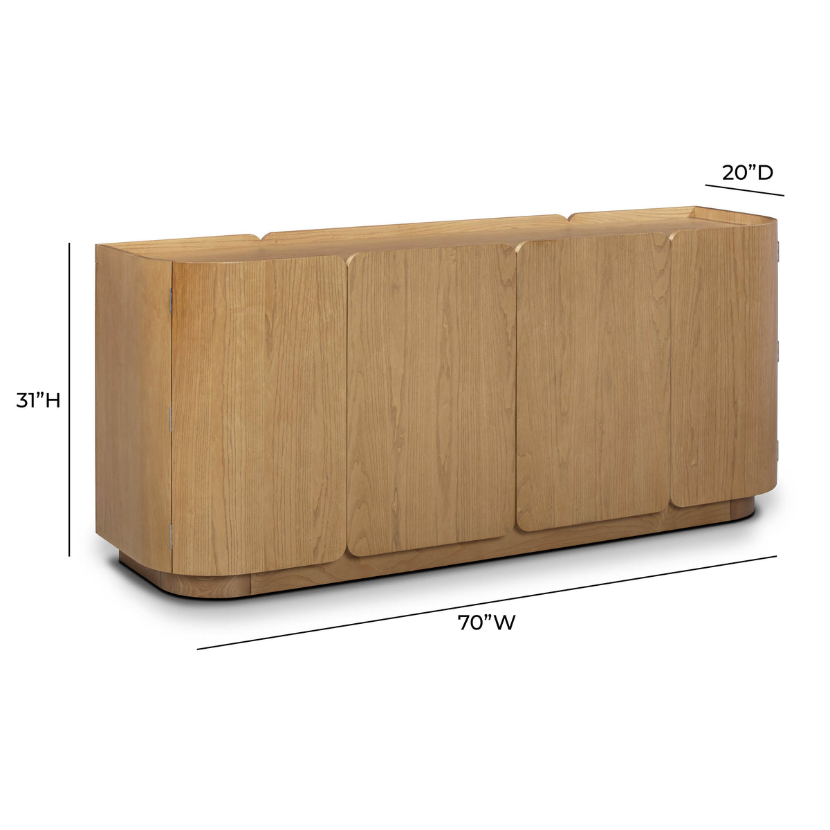 TOV Furniture Moora Natural Ash 4-Door Sideboard