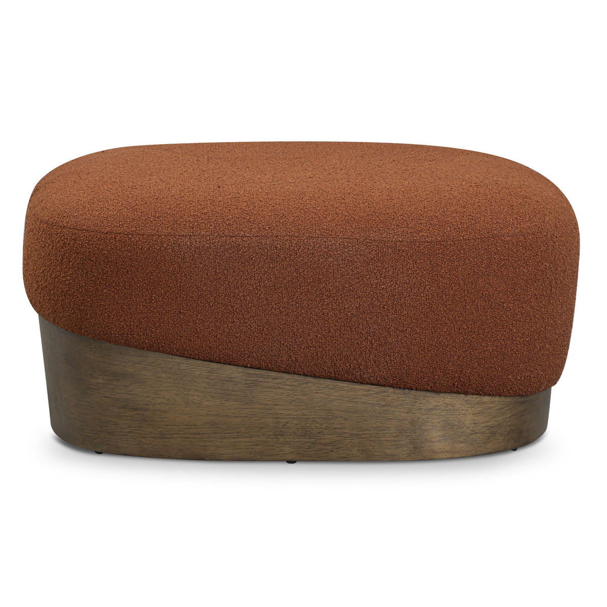 TOV Furniture Domina Autumn Red Boucle Ottoman