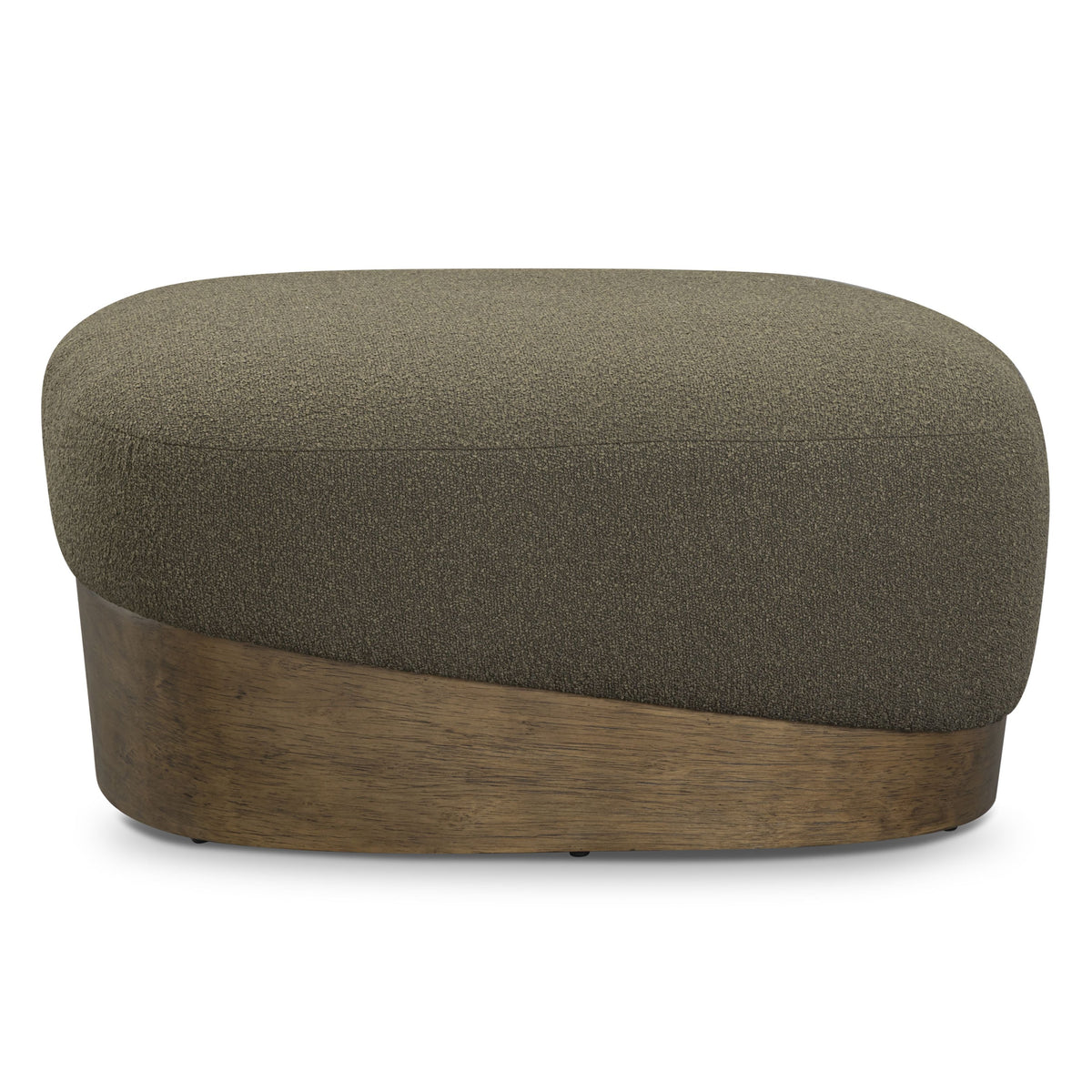TOV Furniture Domina Kale Green Boucle Ottoman
