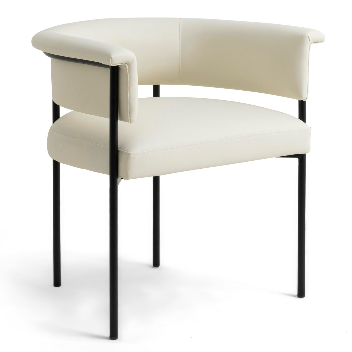 TOV Furniture Taylor Dining Chair in cream vegan leather, primary product view