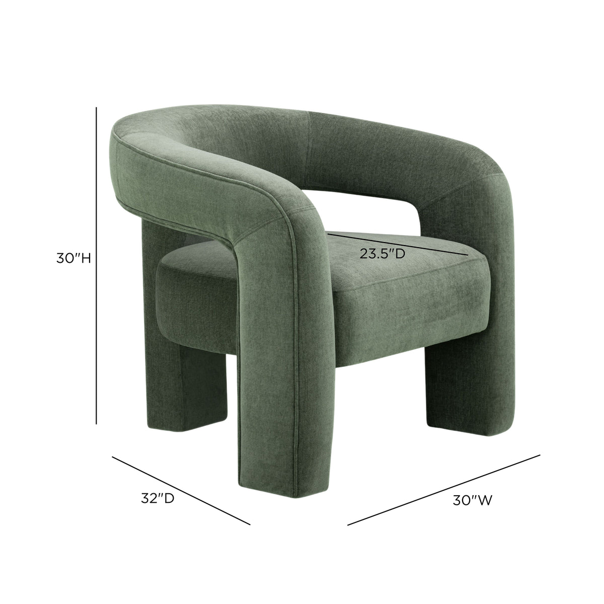 TOV Furniture Malone Green Accent Chair
