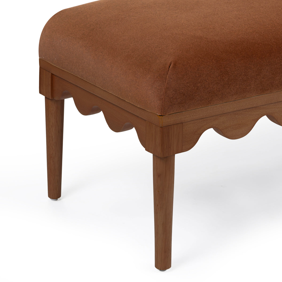 TOV Furniture Oodle Bronze Performance Vegan Mohair Bench