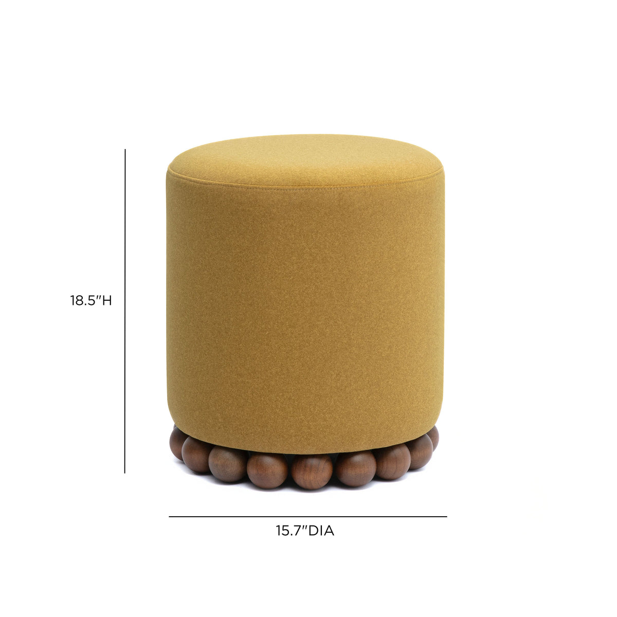 TOV Furniture Dex Amber Ottoman