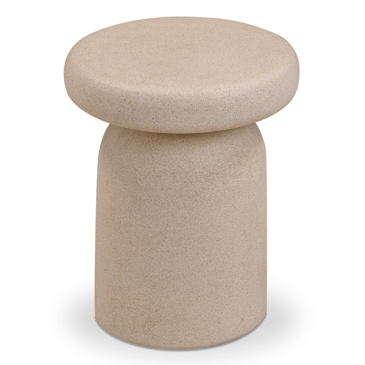 TOV Furniture Lydia Cream Concrete Indoor/Outdoor Side Table