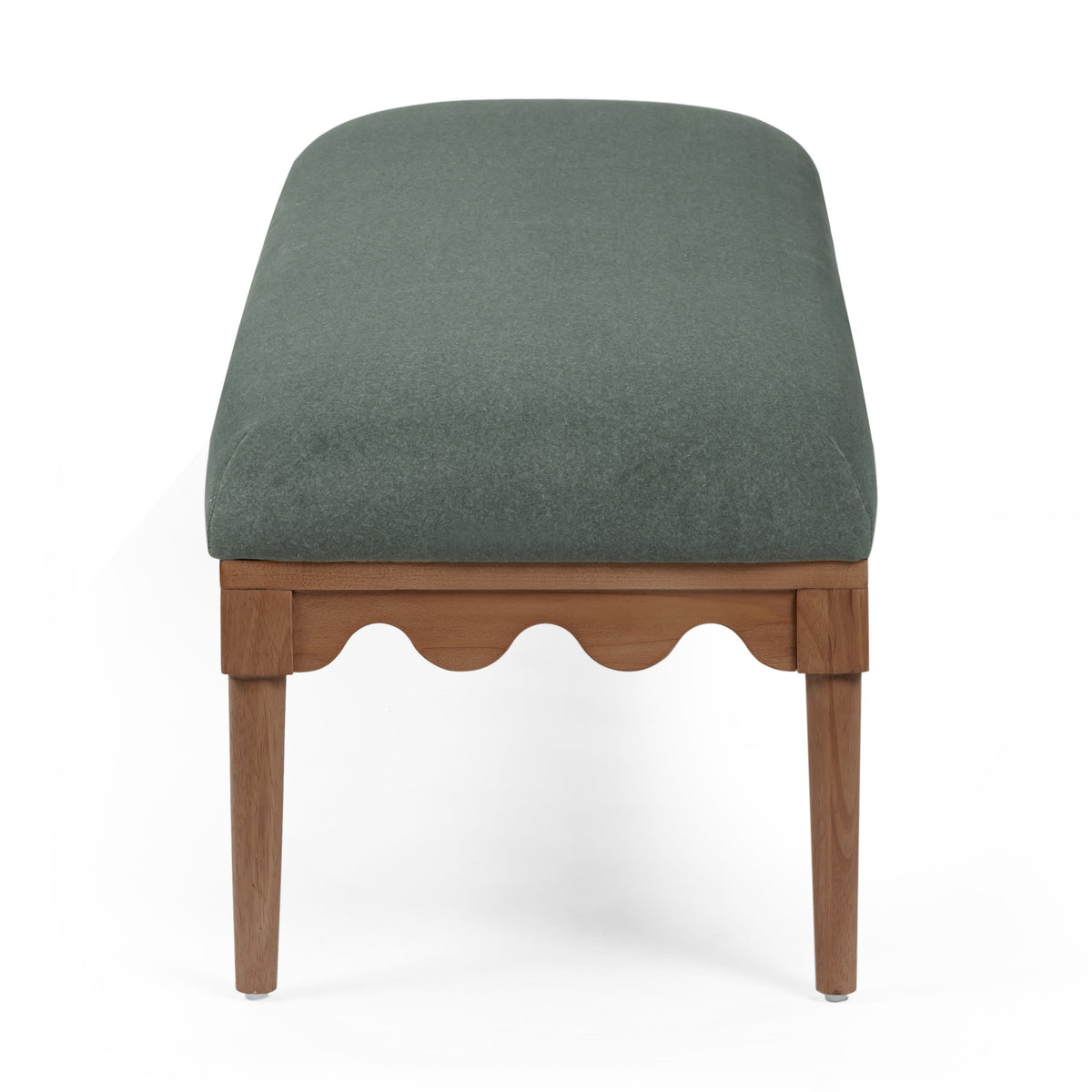 TOV Furniture Oodle Green Performance Vegan Mohair Bench