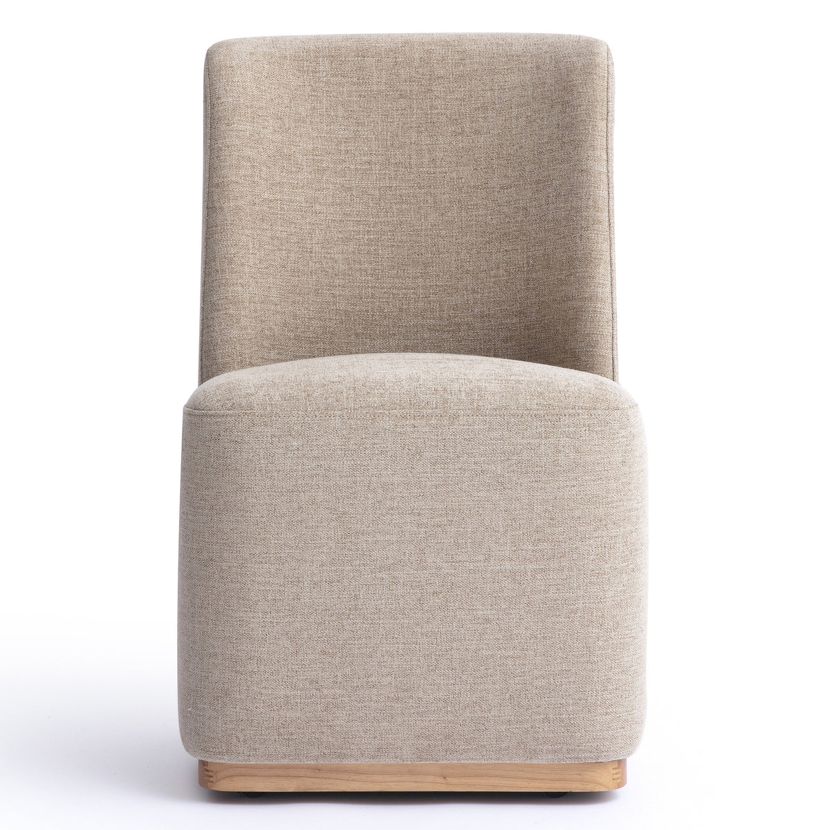 TOV Furniture Melissa Tan Performance Rolling Dining Chair in Tan Rubberwood, primary product view