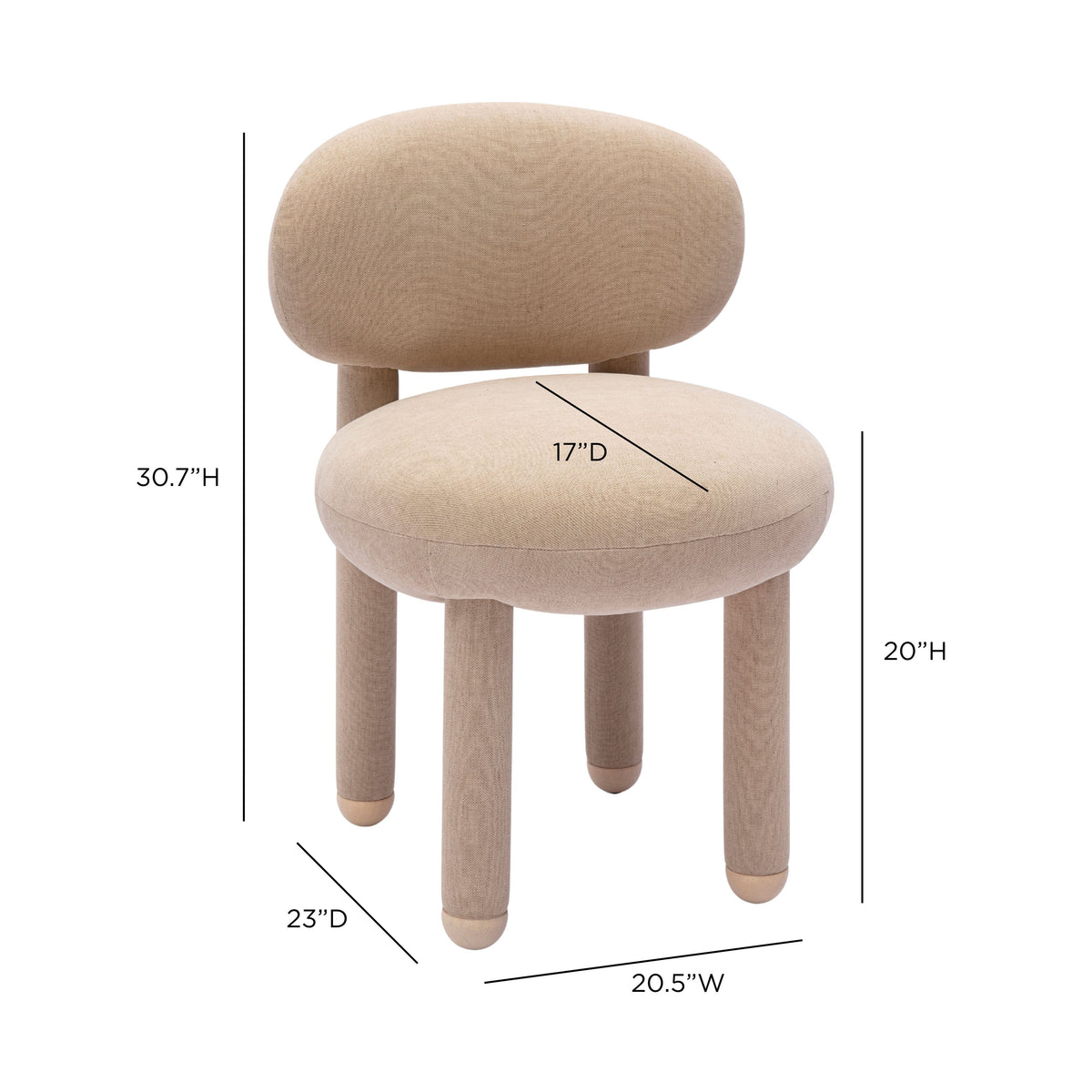 TOV Furniture Manu Tan Performance Side Chair