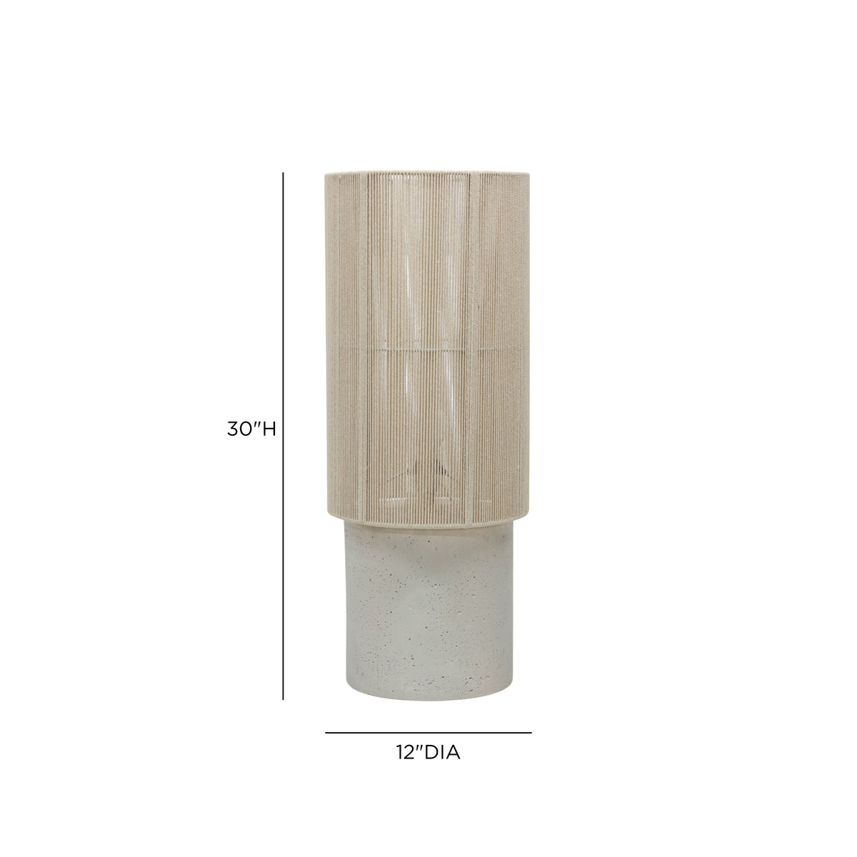 TOV Furniture Mondada Cream Concrete Table Lamp