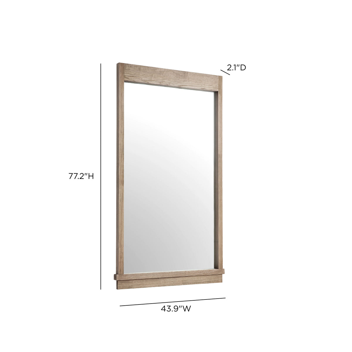 TOV Furniture Aimee Brushed Ash Floor Mirror