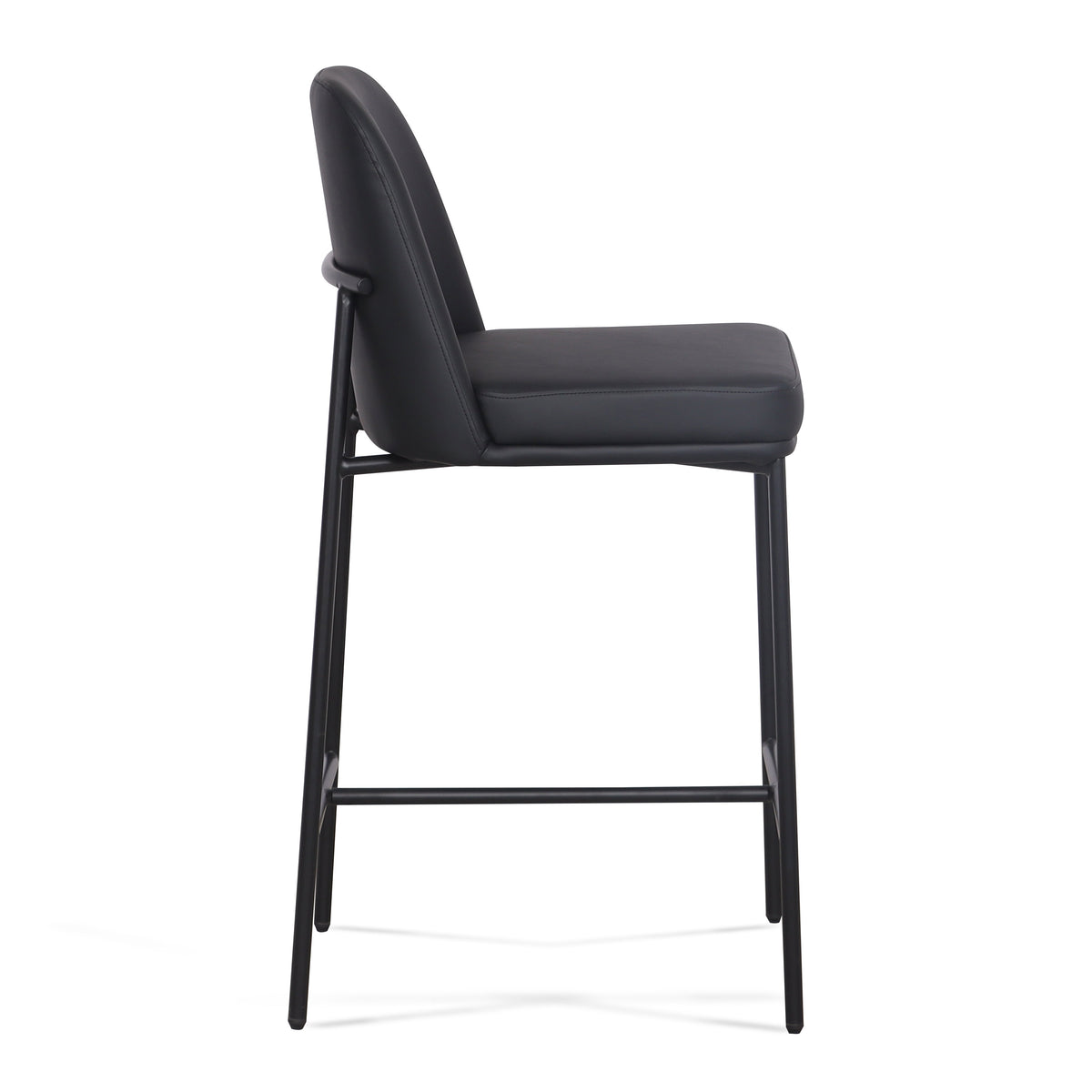 TOV Furniture Sydney Black Performance Vegan Leather Counter Stool Set of 2