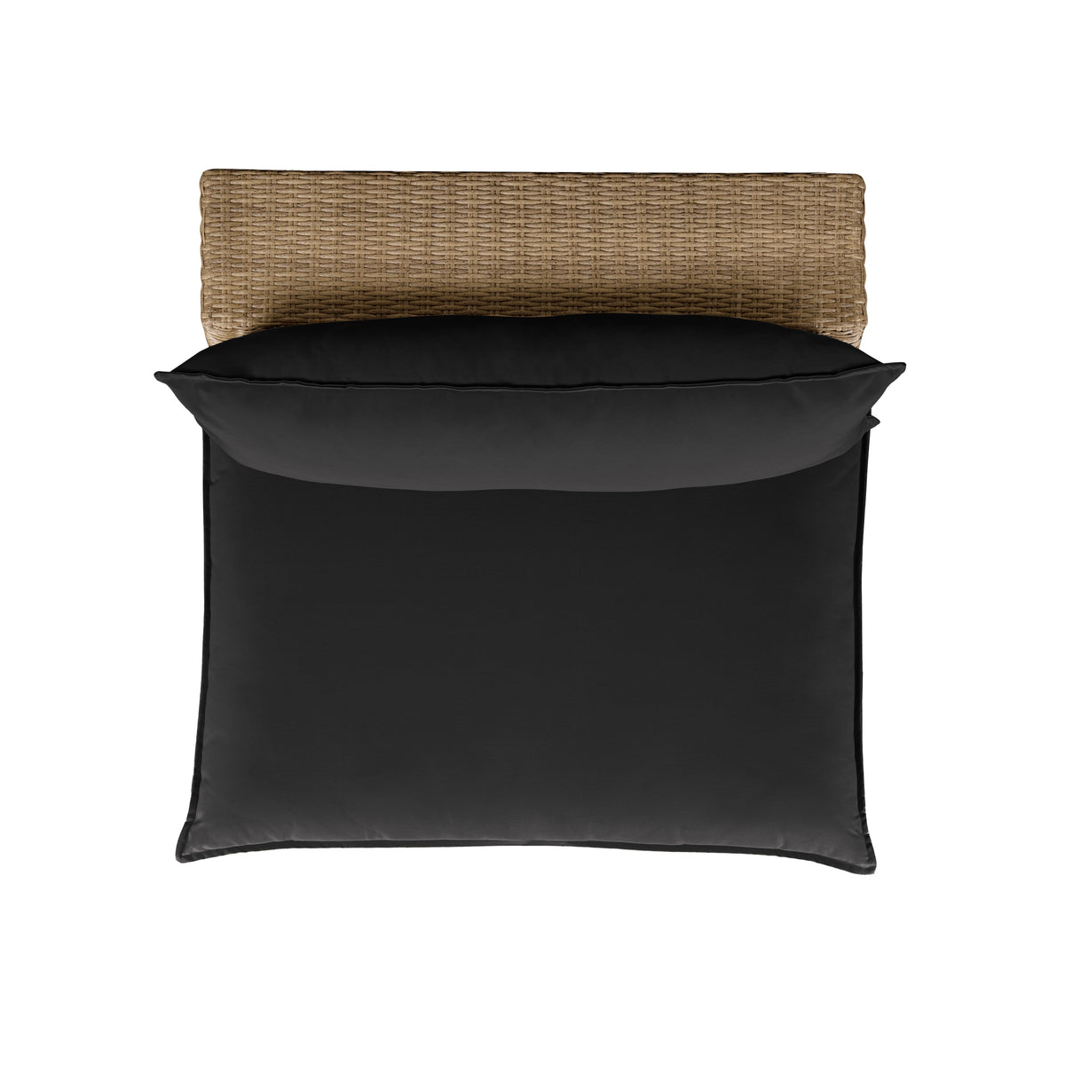 TOV Furniture Cali Black Performance Wicker Outdoor Armless Chair