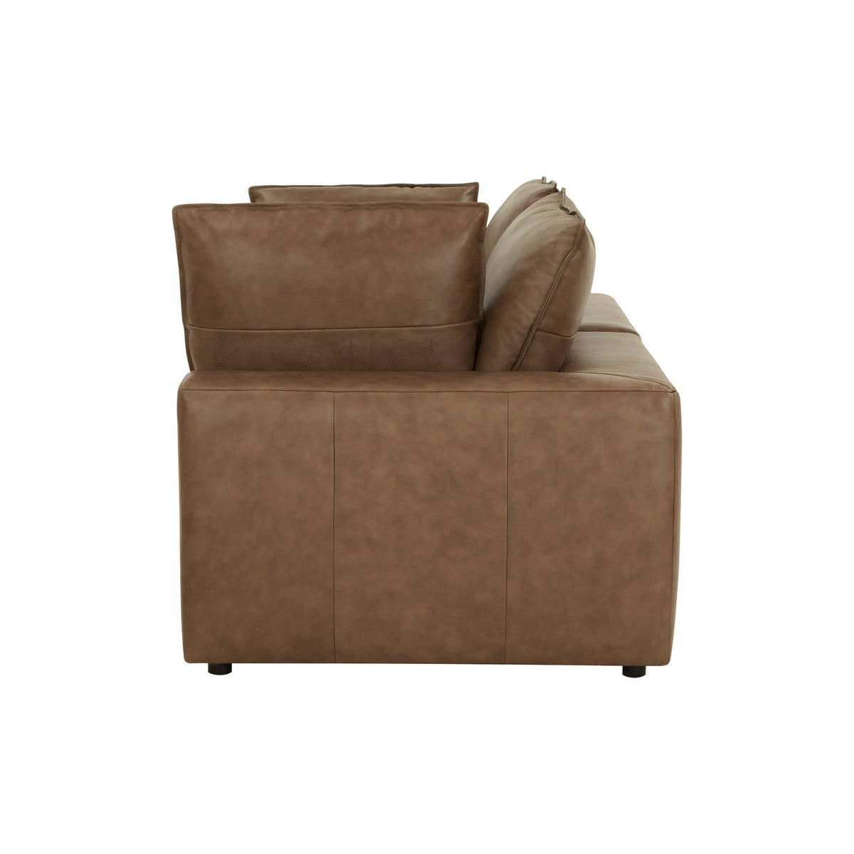 TOV Furniture Cali Brown Leather 80in Modular Loveseat