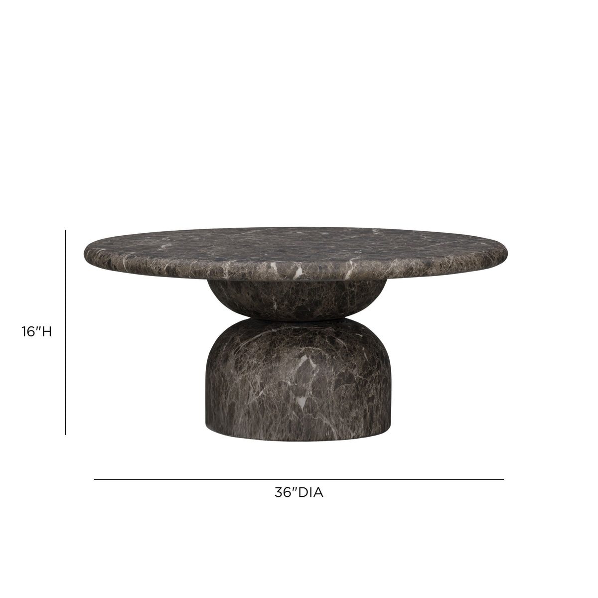 TOV Furniture Cynthia Dark Concrete Indoor/Outdoor Coffee Table
