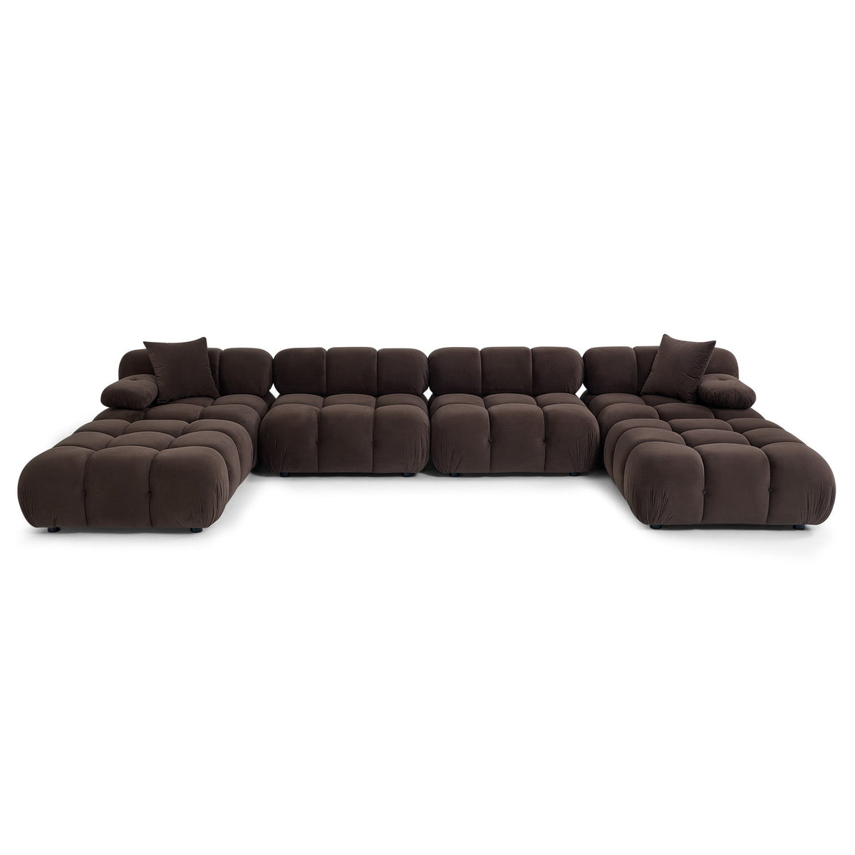 TOV Furniture Calliope Dark Brown Performance 6-piece Modular U-Sectional Sofa