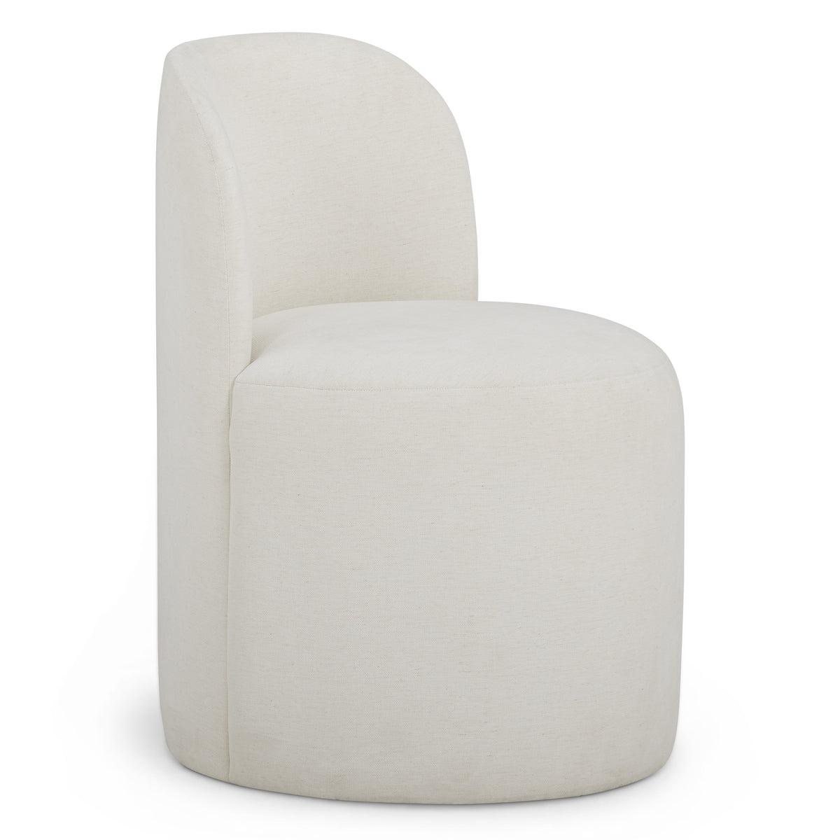 TOV Furniture Persa Round Back Performance Chenille Dining Chair in Cream Chenille, primary product view