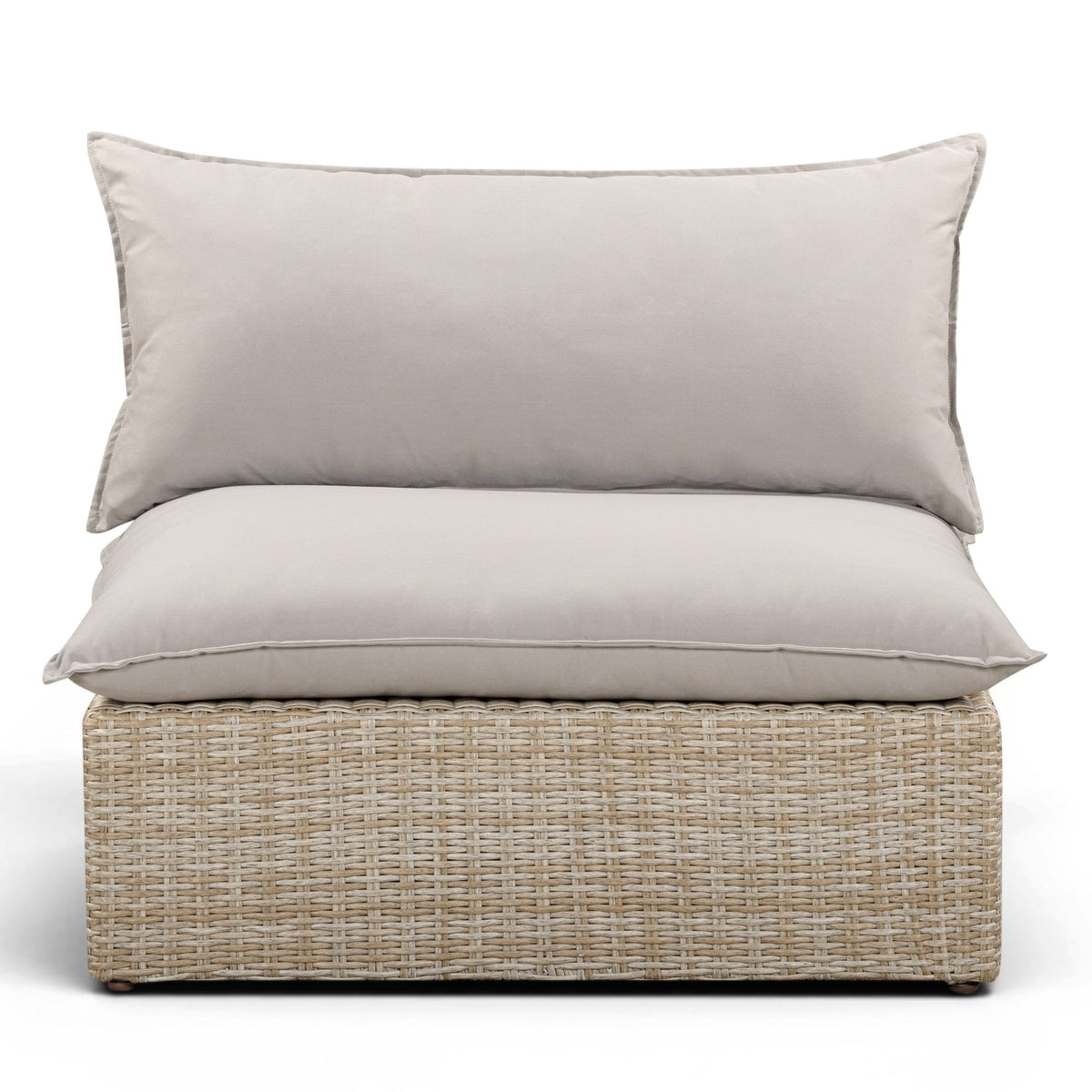 TOV Furniture Cali Gray Performance Wicker Outdoor Armless Chair