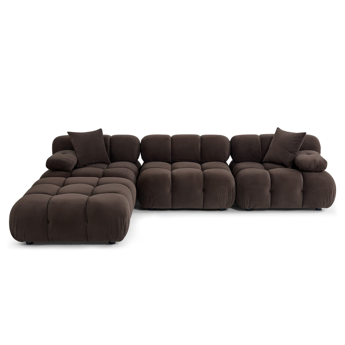 TOV Furniture Calliope Dark Brown Performance 4-Piece Modular Sectional