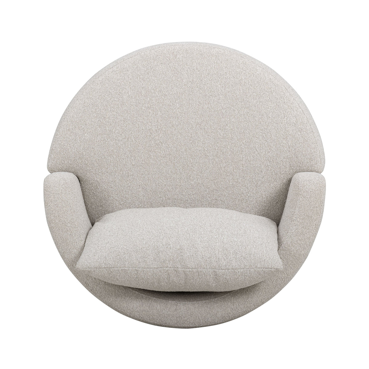 TOV Furniture Silvi Off White Performance Boucle Swivel Chair