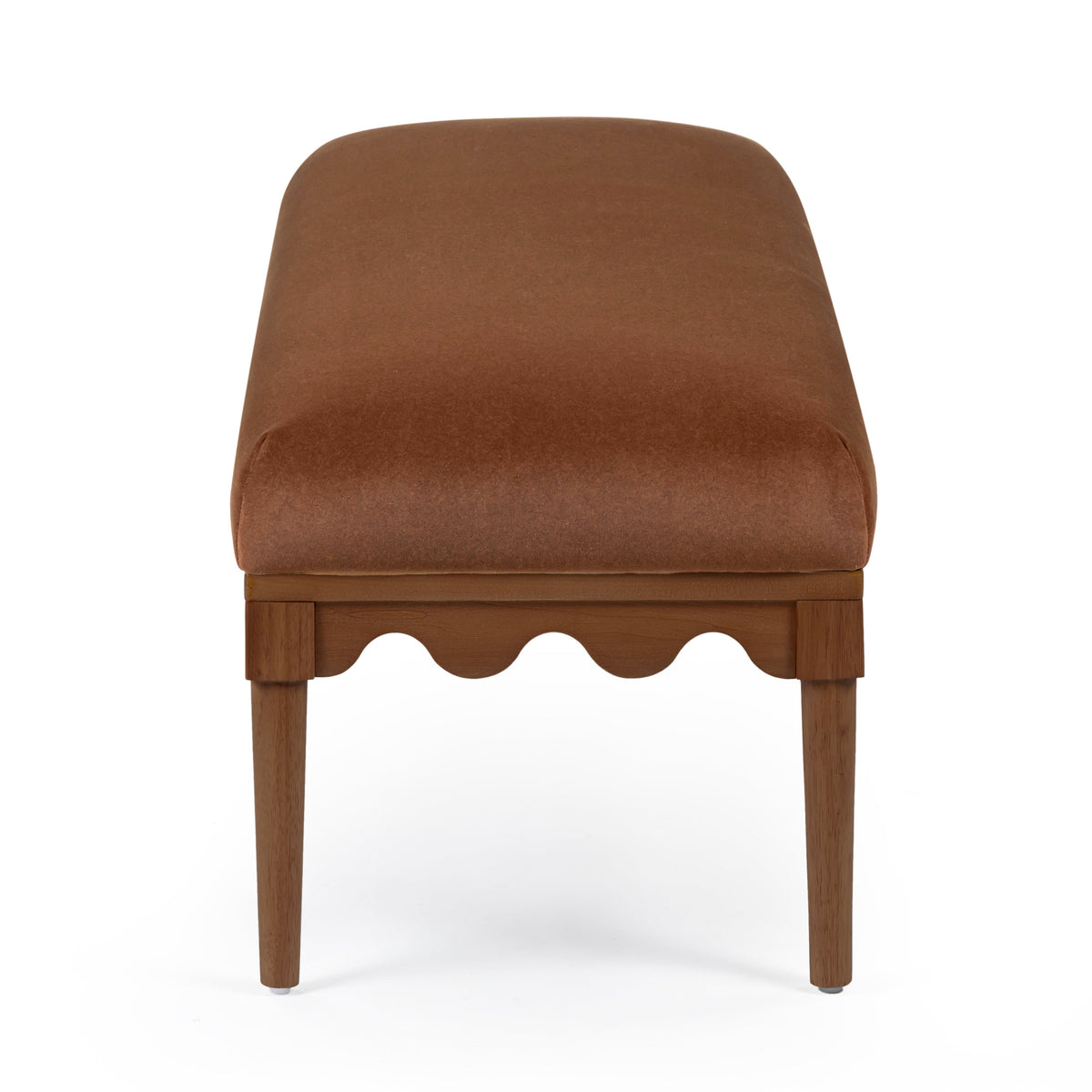 TOV Furniture Oodle Bronze Performance Vegan Mohair Bench