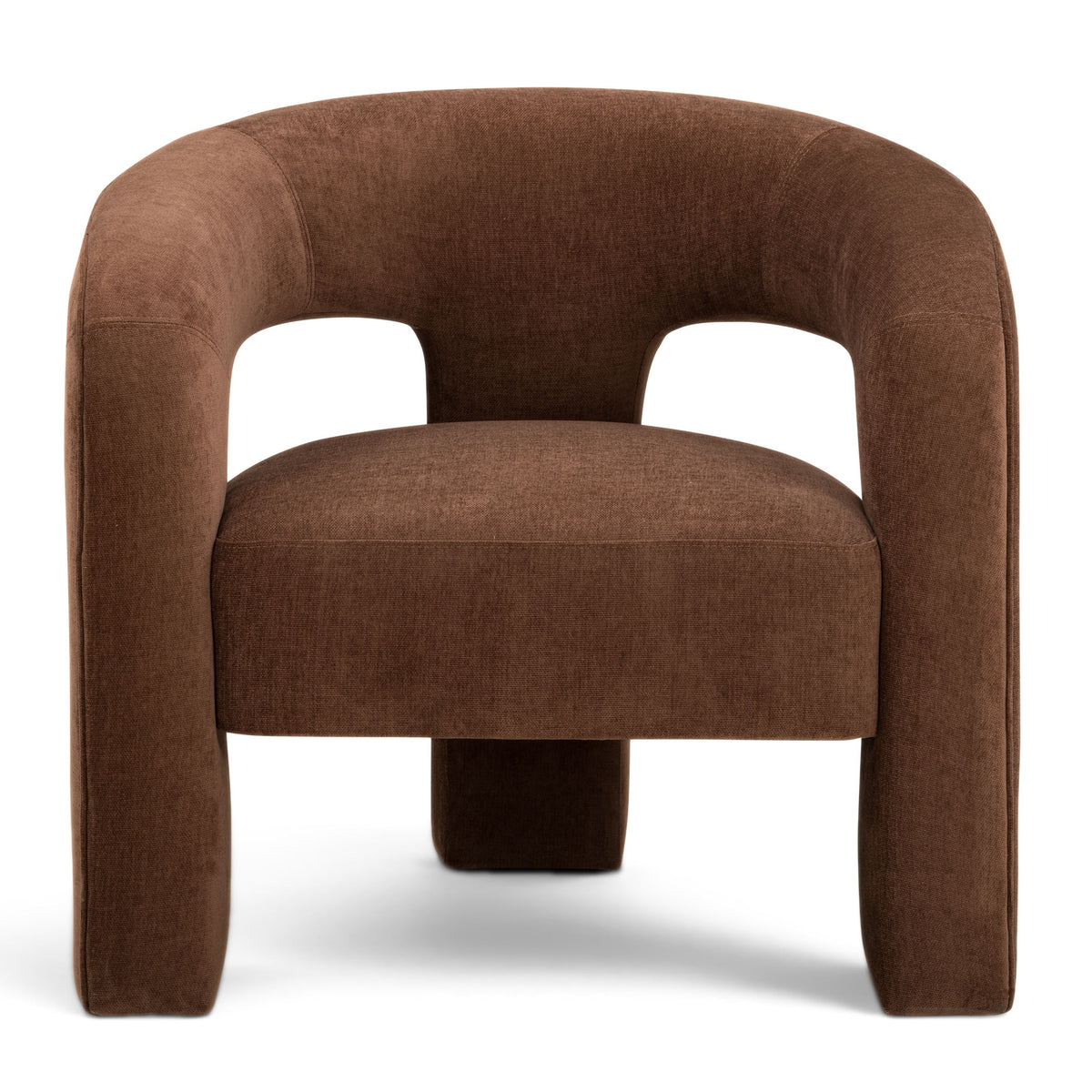 TOV Furniture Malone Rust Accent Chair in distressed rust chenille, primary product view