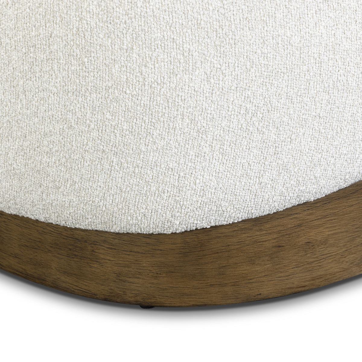 TOV Furniture Domina Off White Boucle Ottoman
