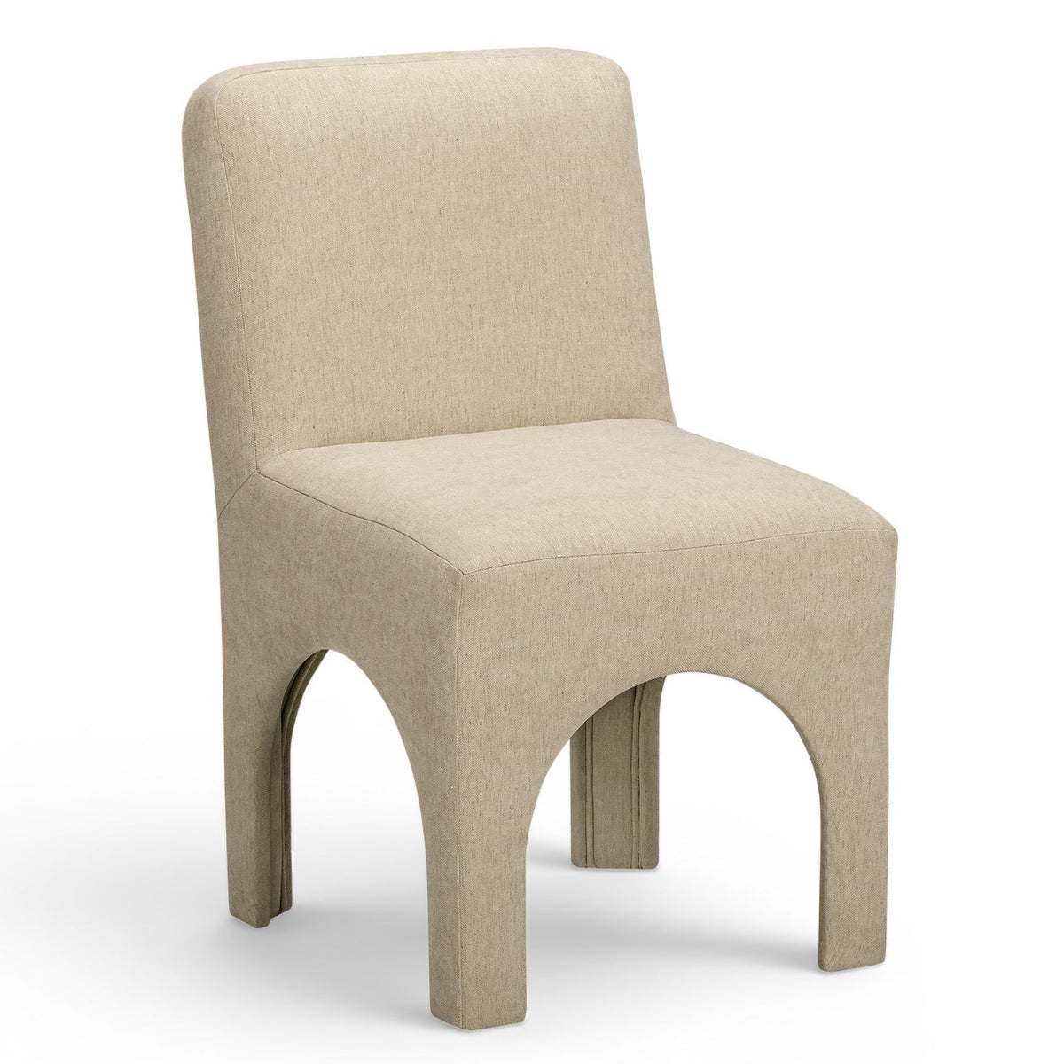 TOV Furniture Tomlin Performance Chenille Dining Chair in tan chenille, primary product view