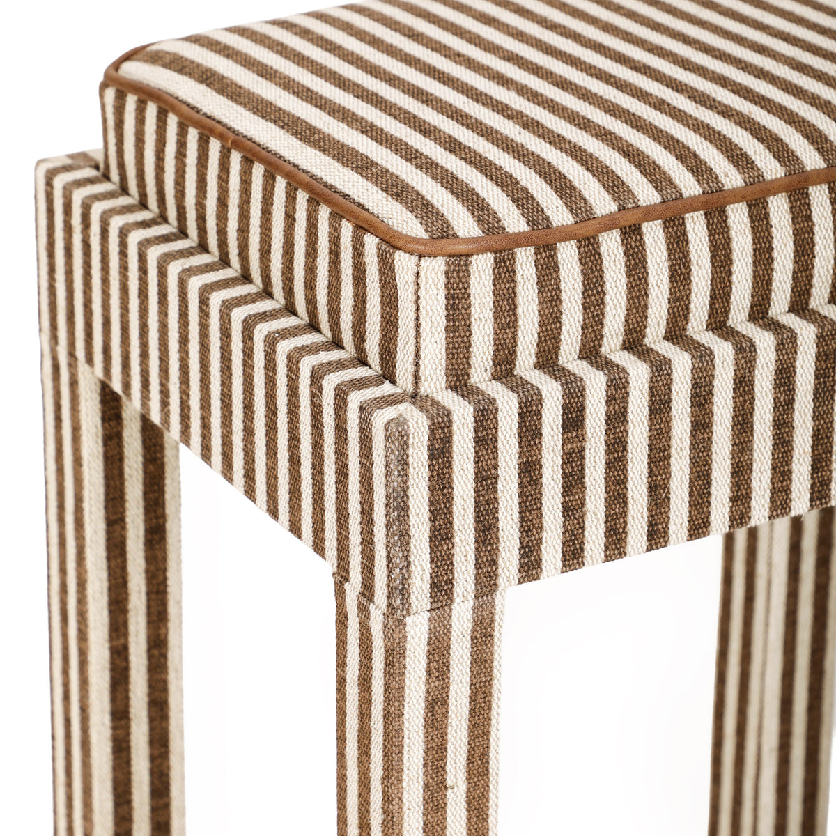 TOV Furniture Kora Brown Cotton Jute Accent Stool