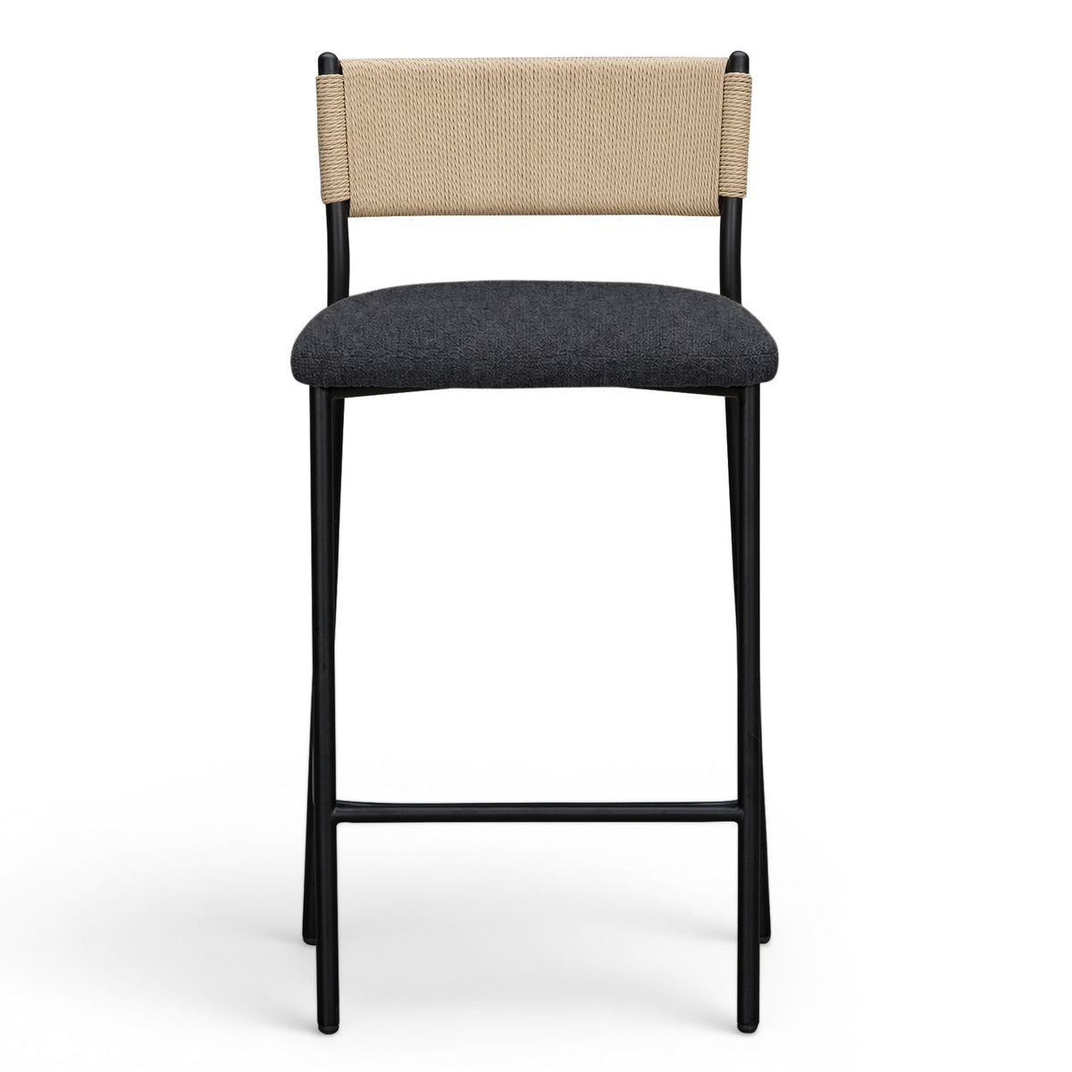 TOV Furniture Celine Black Boucle Counter Stool