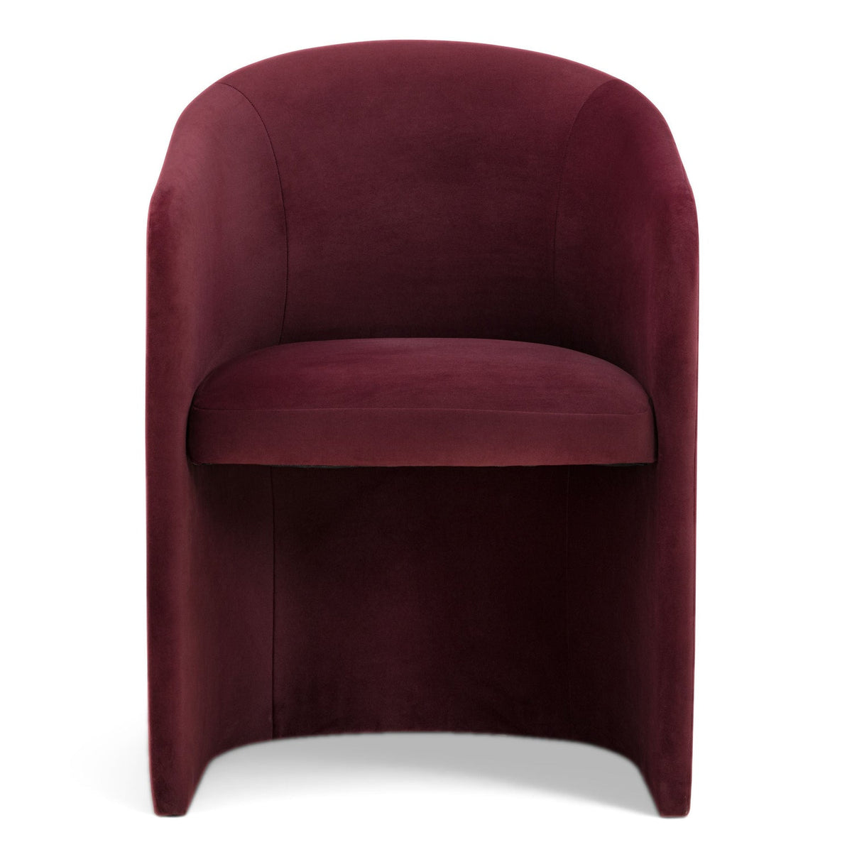 TOV Furniture Seraphina Performance Velvet Dining Chair in berry red velvet, primary product view