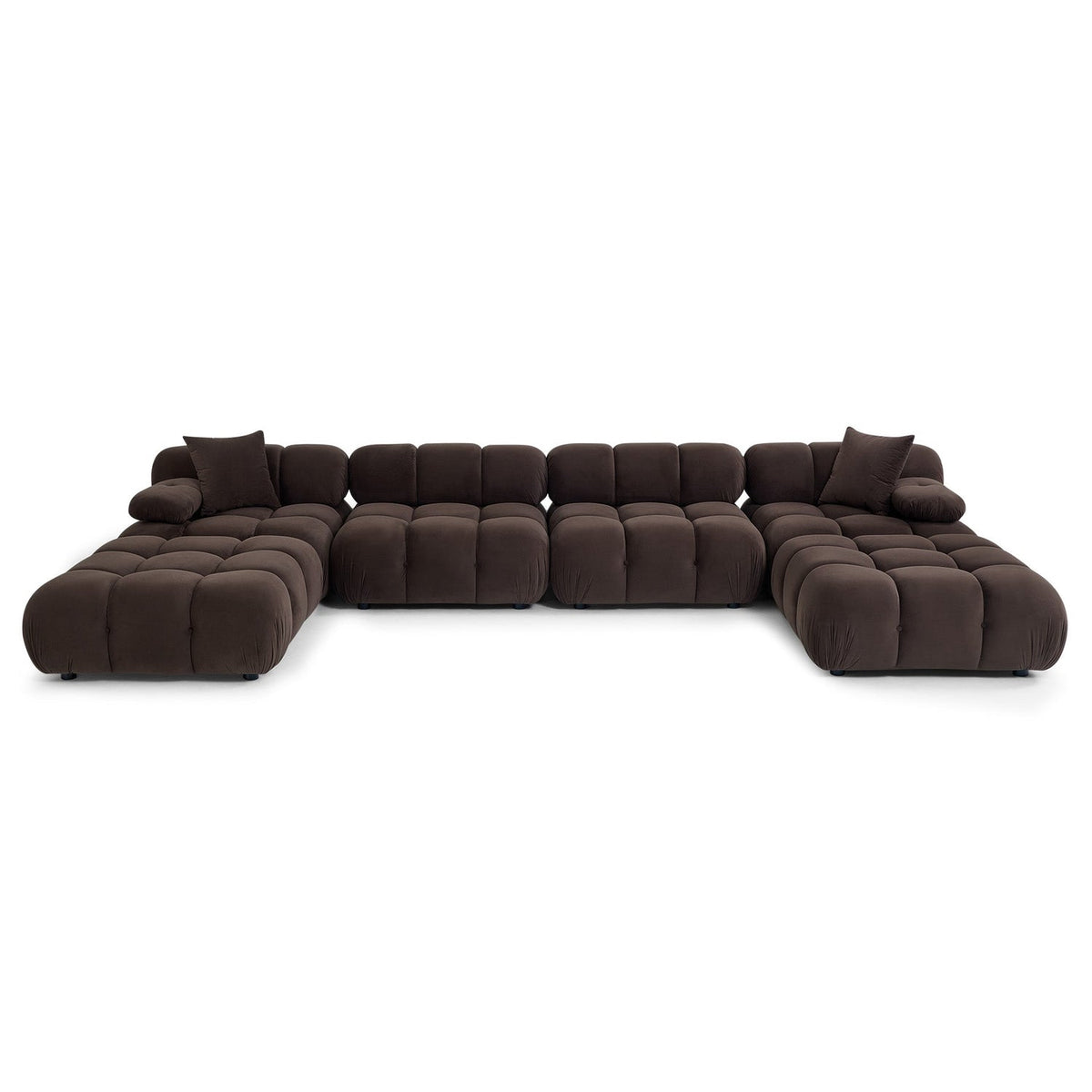 TOV Furniture Calliope Dark Brown Performance 6-piece Modular U-Sectional Sofa