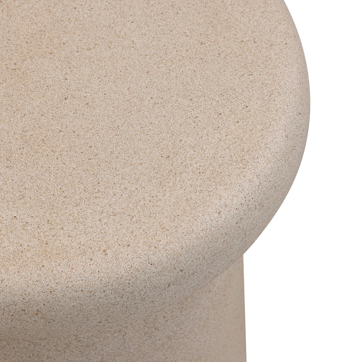 TOV Furniture Lydia Cream Concrete Indoor/Outdoor Side Table