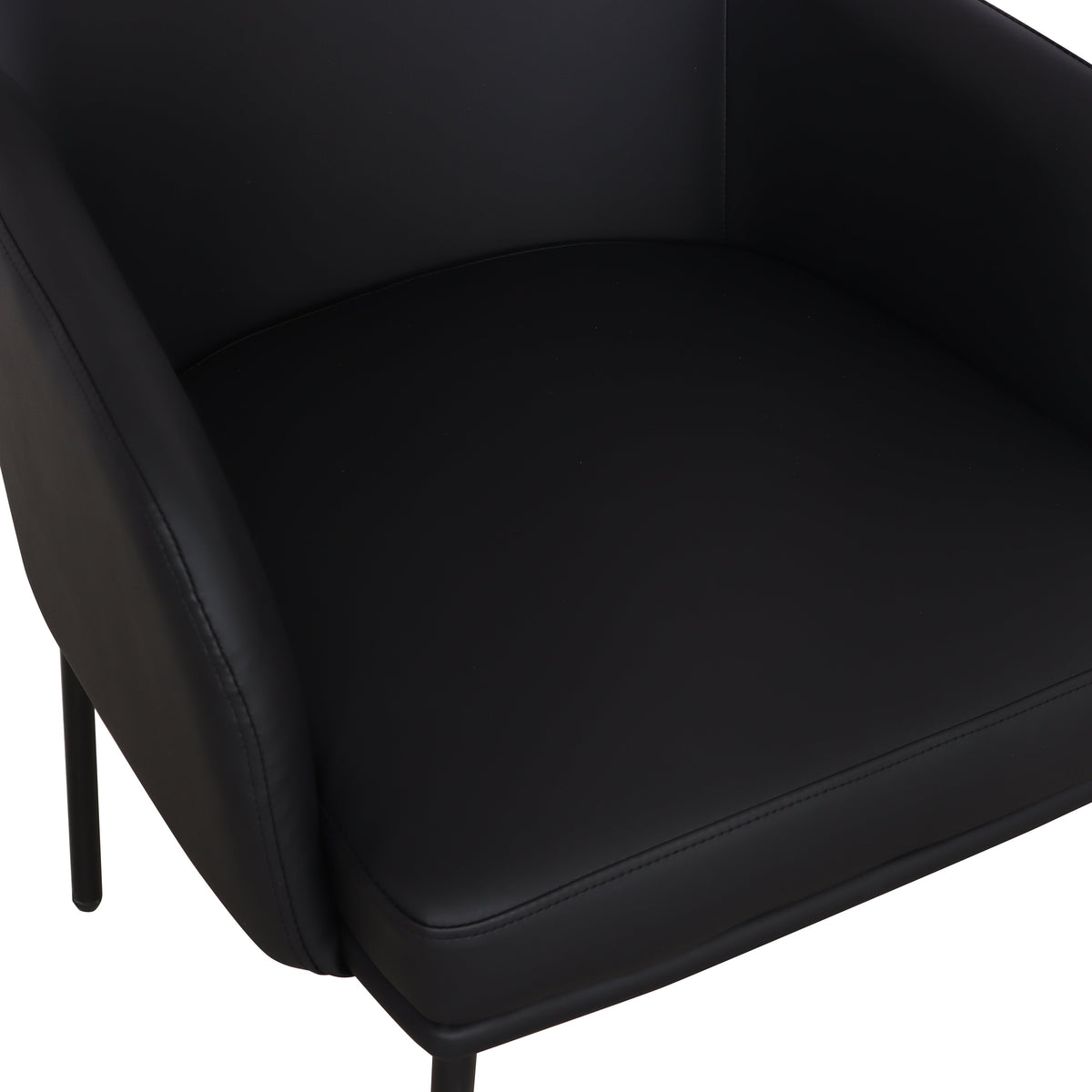 TOV Furniture Sydney Black Performance Vegan Leather Armchair Set of 2