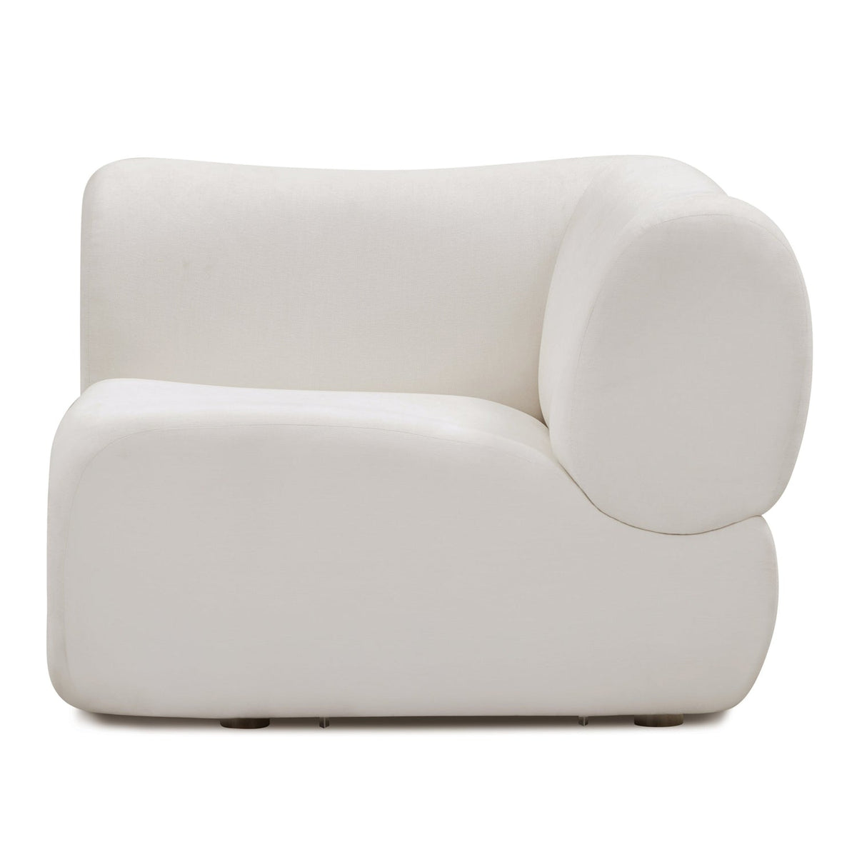 TOV Furniture Zenith Cream Upcycled Corner Wedge
