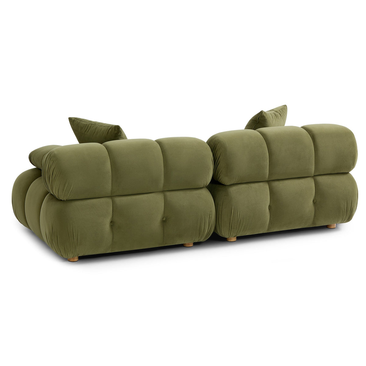 TOV Furniture Calliope Olive Green 79in Modular Loveseat