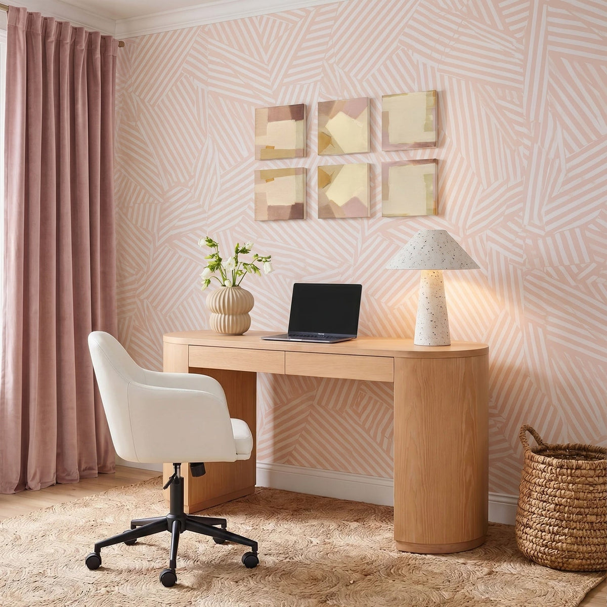TOV Furniture Sydney Cream Office Desk Chair